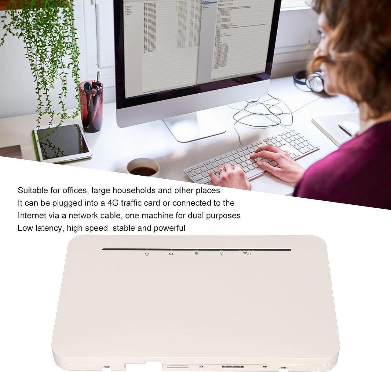 Alt view image 6 of 7 - ciciglow WiFi Gaming Router, 4G 300Mbps LTE CPE Smart Wireless Router for Computer, Wireless Internet Router for Mobile Phones Tablets (US Plug)