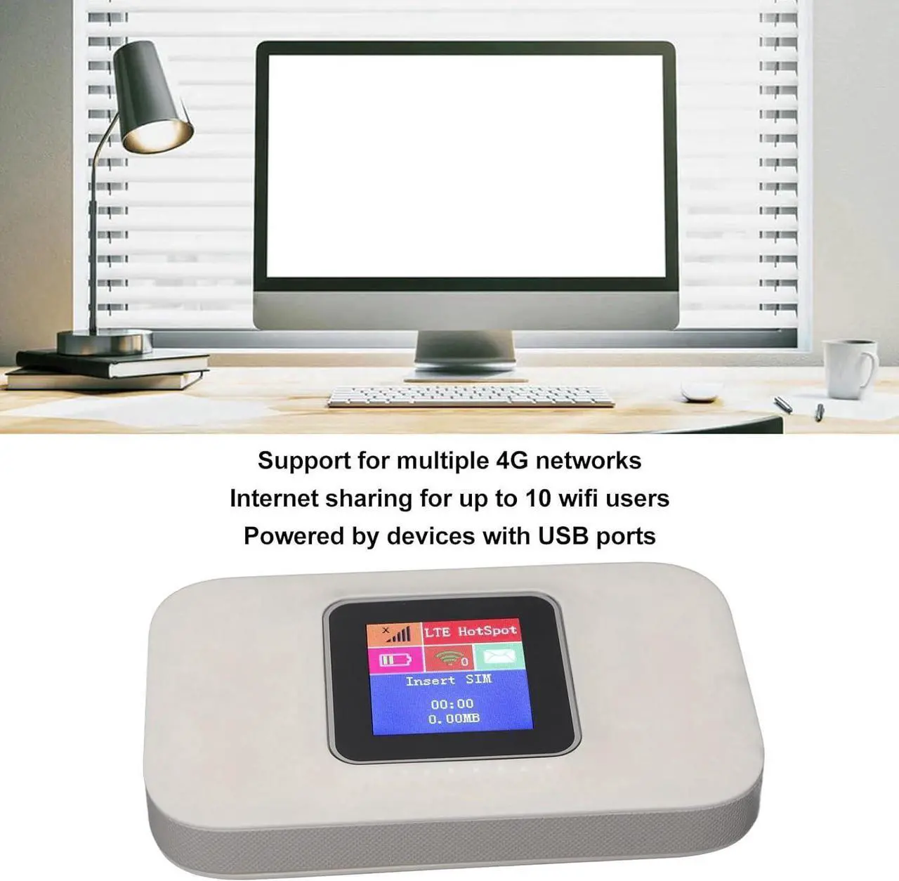 Alt view image 4 of 7 - Mini Smart Router, Plug and Play SIM Card Slot Convenient Practical 3000mah Battery Pocket 5G WIFI for Business
