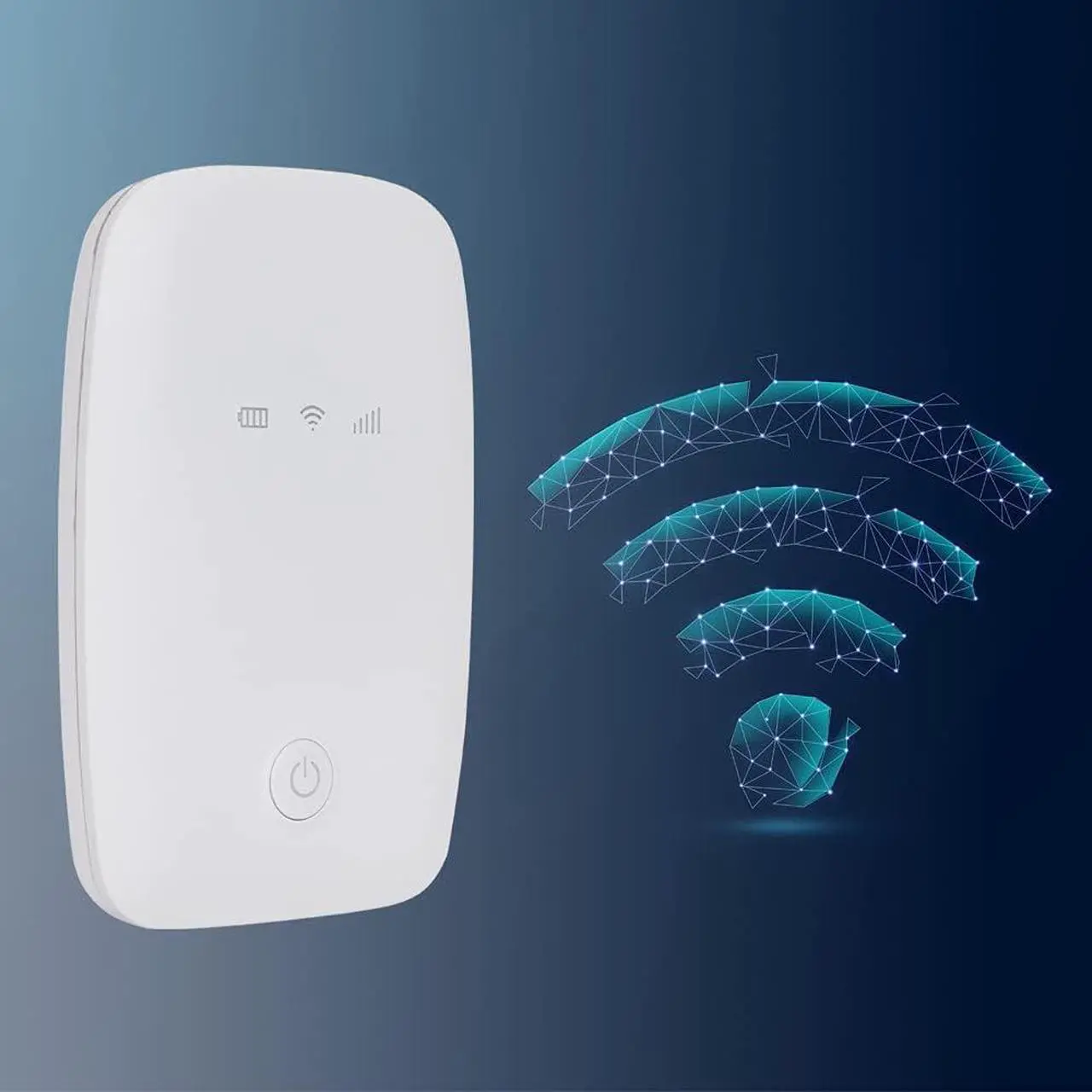 Alt view image 3 of 7 - 4G LTE WiFi Box Portable Wireless WiFi Router 150Mbps Wireless Travel Router 10 WiFi Users + 1 USB User for Tablets, Notebooks, Mobile Phones, etc. (White)