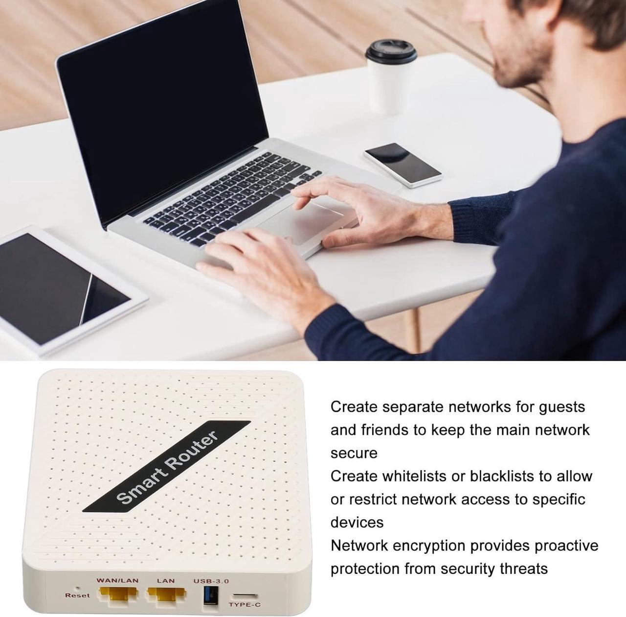 Alt view image 2 of 7 - Wireless WiFi 6 Router for Home, 1775Mbps 5G Mobile WiFi Hotspot for Gaming, New Tech 5G Router IPv4 / IPv6 Protocols for Privacy Network Security