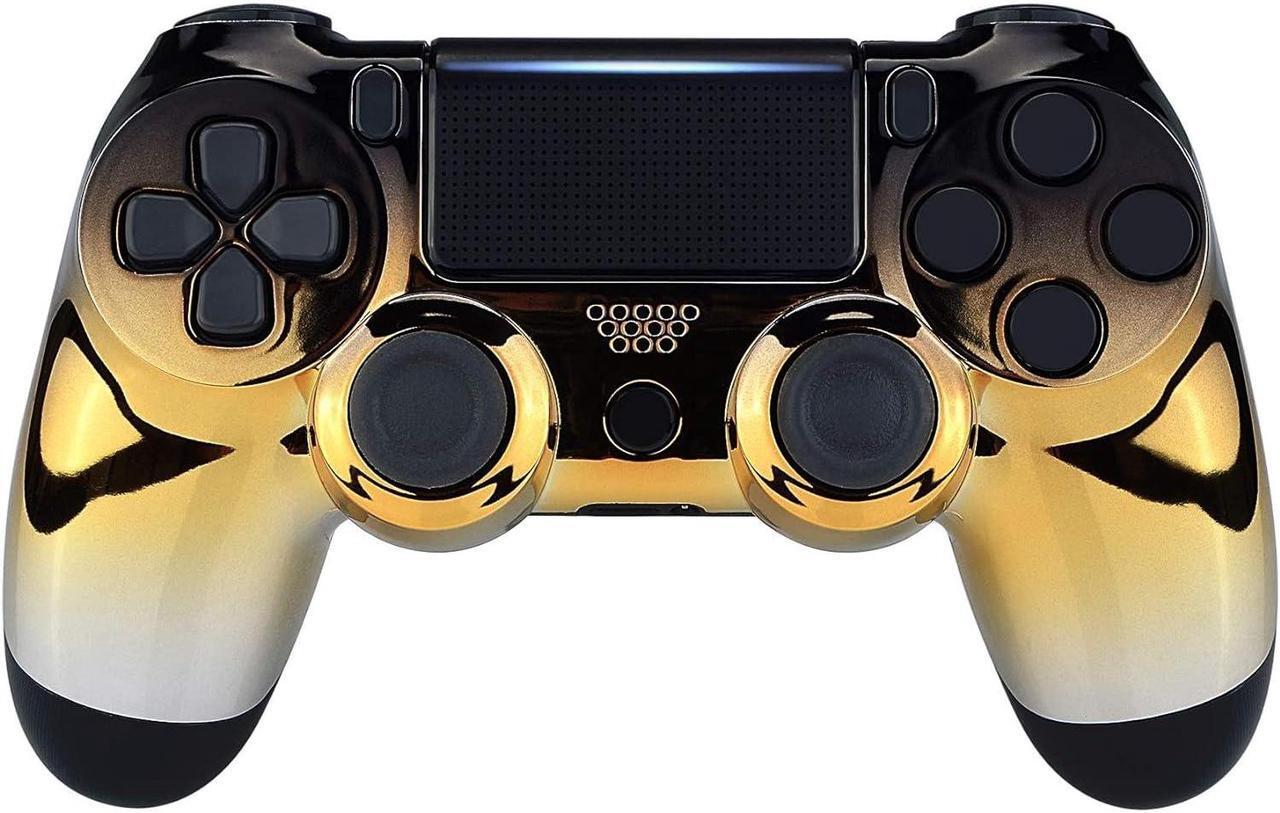Main image of Custom UN-MODDED Controller Exclusive Unique Designs for PS4 - Multiple Designs Available CUH-ZCT2U (Chrome Gradient Black Gold Silver)