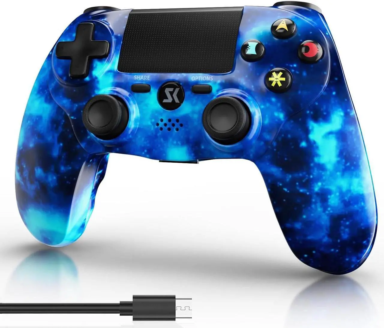 Main image of Wireless Controller for PS4, Controller for Sony PlayStation 4, Double Shock 6-Axis Motion Sensor, Sensitive Touch Pad, Built-in Speaker & Stereo Headphone Jack, Compatible with PlayStation 4/Pro/Slim