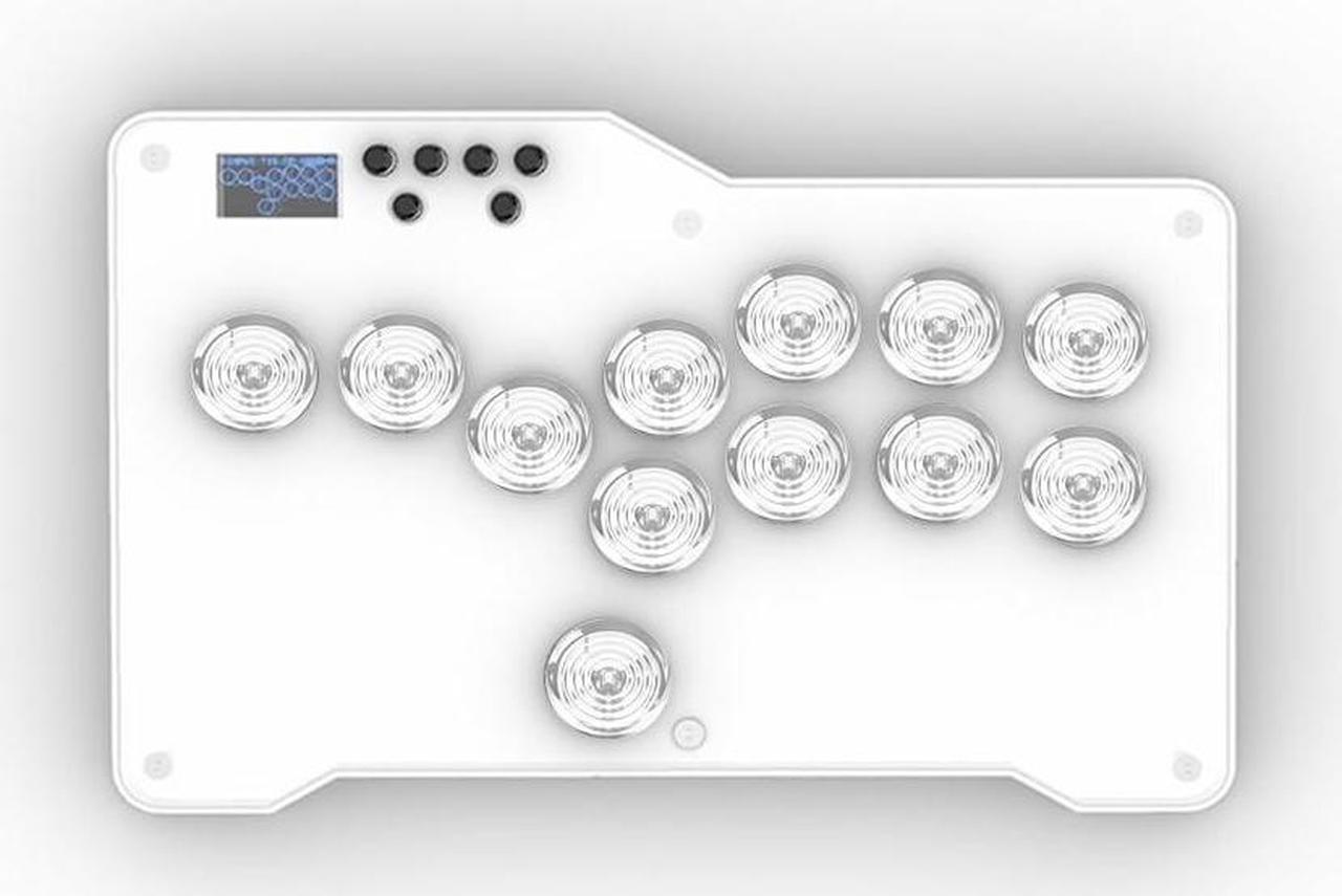 Main image of SZJLMKJ Rtu Mini Hitbox with Cherry MX Speed Silver Switches Support PC Xinput DInput Turbo Function - Clear