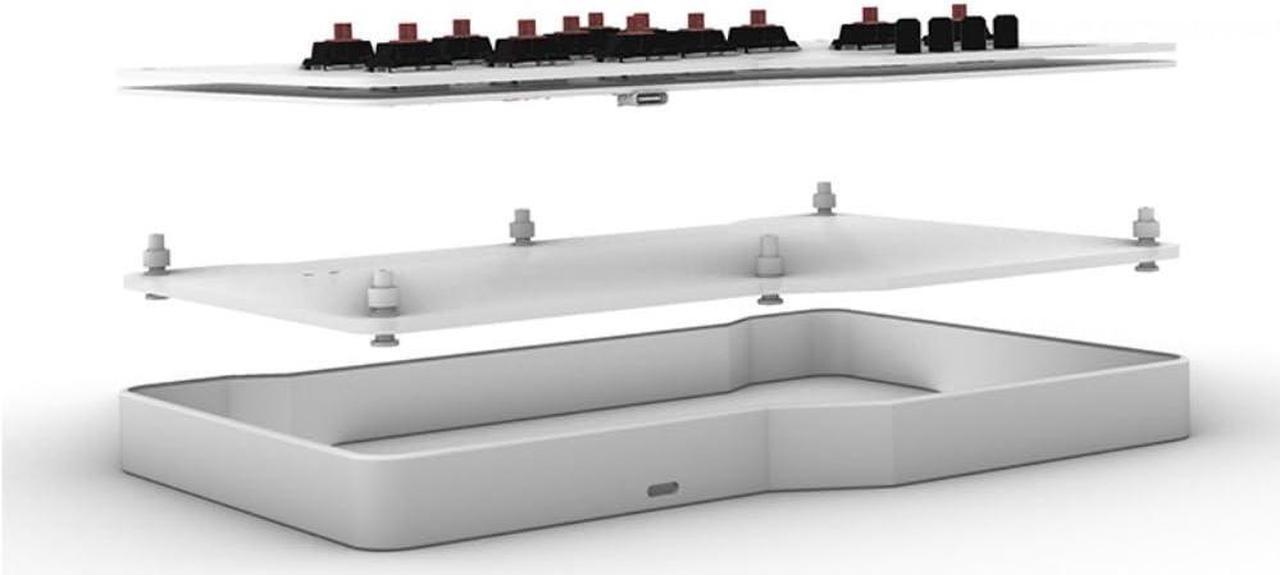 Alt view image 3 of 5 - SZJLMKJ Rtu Mini Hitbox with Cherry MX Speed Silver Switches Support PC Xinput DInput Turbo Function - Clear