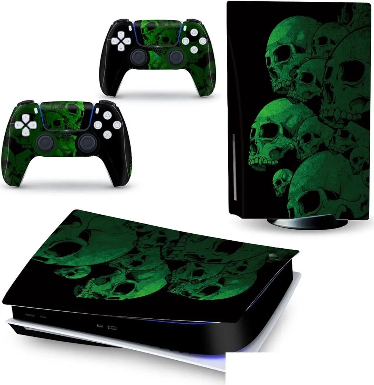 Main image of BUCEN Decal Skin for PS 5 Disk Edition Console and 2 Controllers Vinyl Cover Skins Wraps for PS5 Disc Version 38808 Anti Scratch