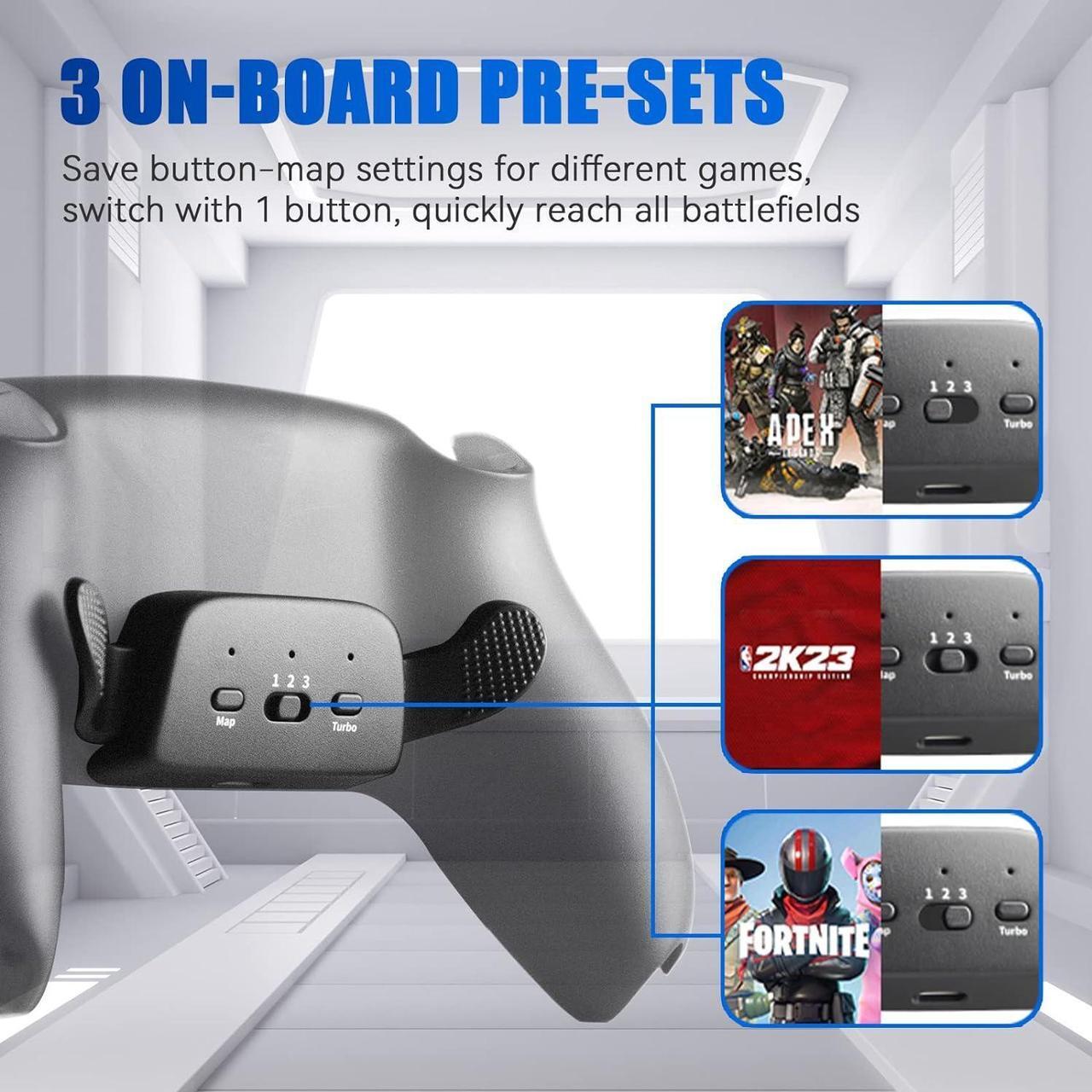 Alt view image 7 of 7 - PS5 Controller Back Button Attachment and Multi-Colors luminated LED Light Kit