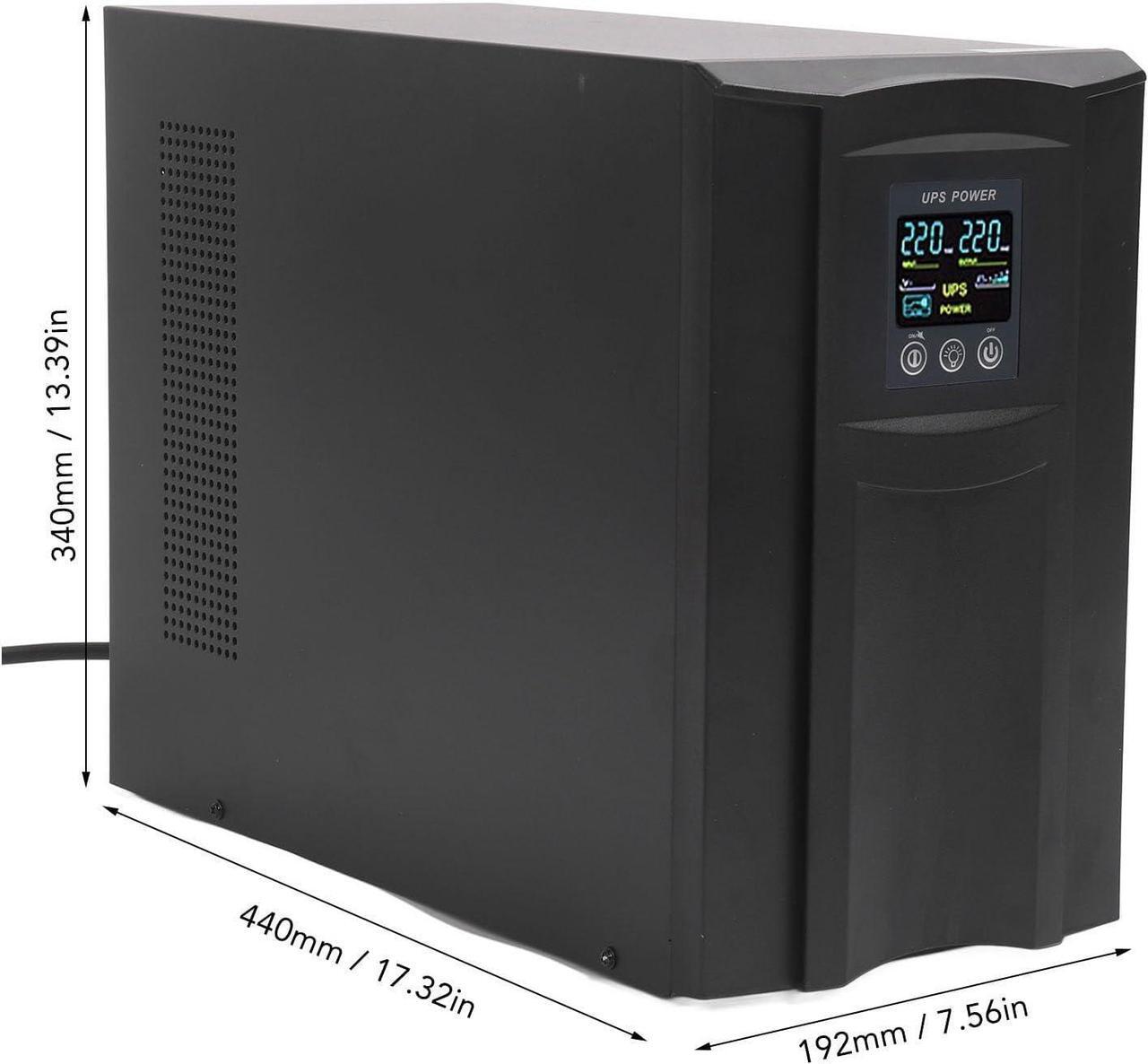 Alt view image 3 of 7 - UPS Uninterruptible Power Supply 2KVA Pure Sine Wave Online UPS Battery Backup and Surge Protector Computer Standby System Battery Power Supply (US Plug 85145V 110V Output)