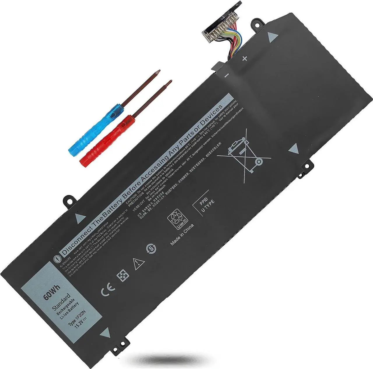 Main image of 1F22N 01F22N Laptop Battery for Dell Alienware M15 R1 M17 R1, G5 15 5590 5590-D2783W 5590-D2743B D2842W D2843W D2865B G7 7590 D2785B ALW15M-D1523S, fit JJPFK 0JJPFK 06YV0V HYWXJ 0HYWXJ 15.2V 60WH