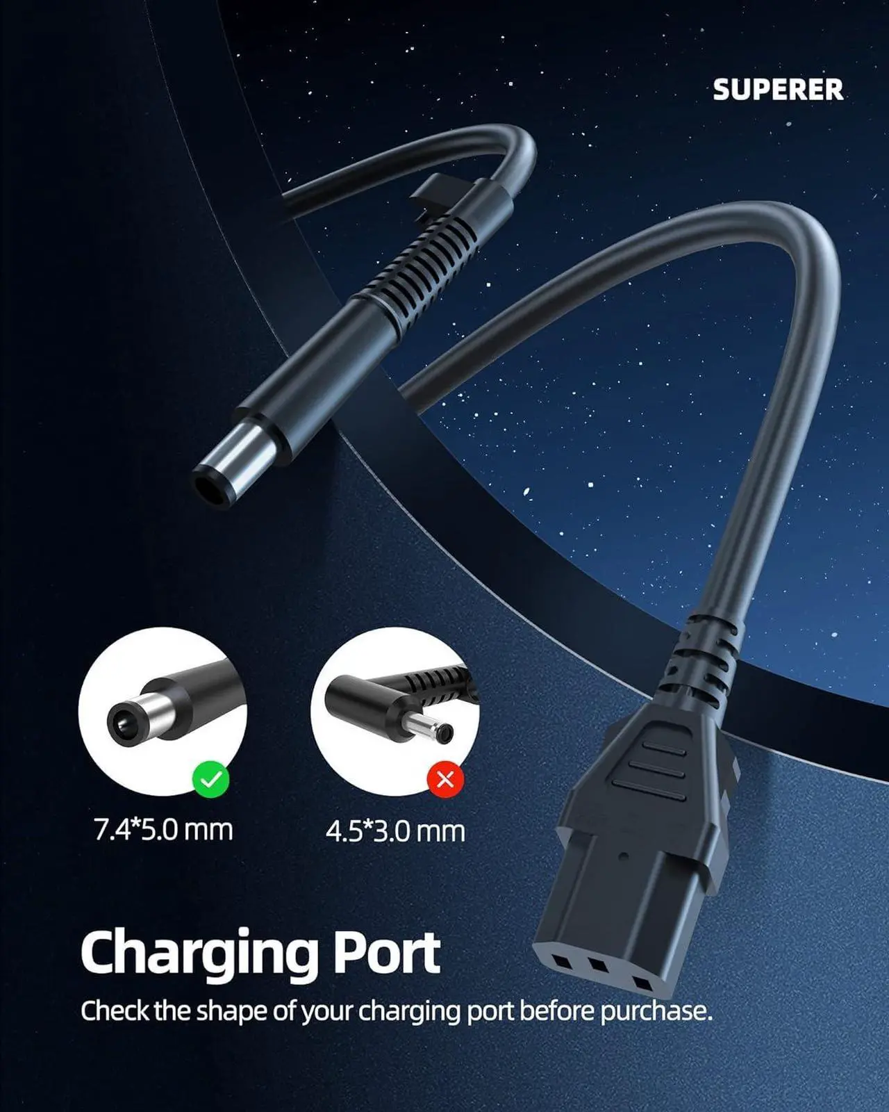 Alt view image 3 of 7 - 230W Slim Power Supply Charger Fit for HP Omen Zbook Pavilion Gaming Laptop AC Adapter Cord UL Listed