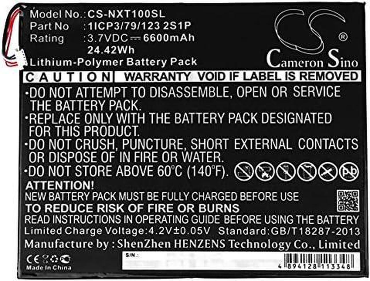 Alt view image 6 of 7 - Estry Replacement Battery for NEXTBOOK Nextbook 10", NXW10QC32G Part NO 1ICP3/79/123 2S1P