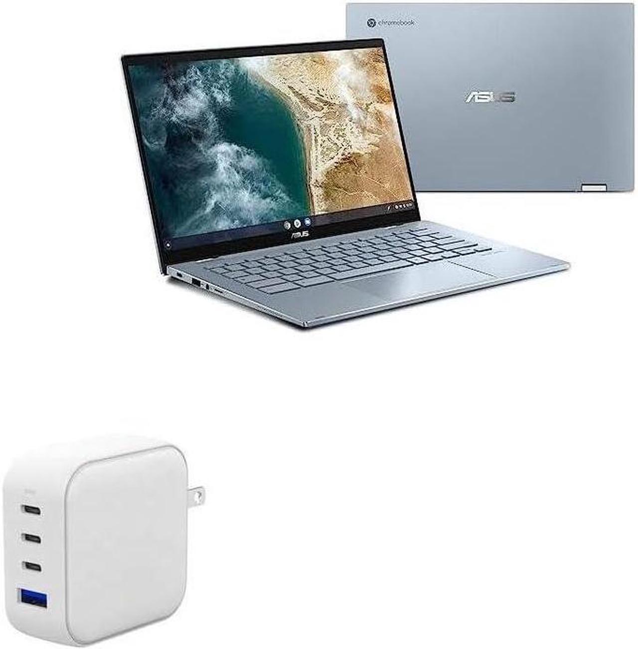Main image of BoxWave Charger Compatible with ASUS Chromebook Enterprise Flip CX5 (CX5400) - PD miniCube (100W), 100W 3 PD Port Wall Charger International - Winter White