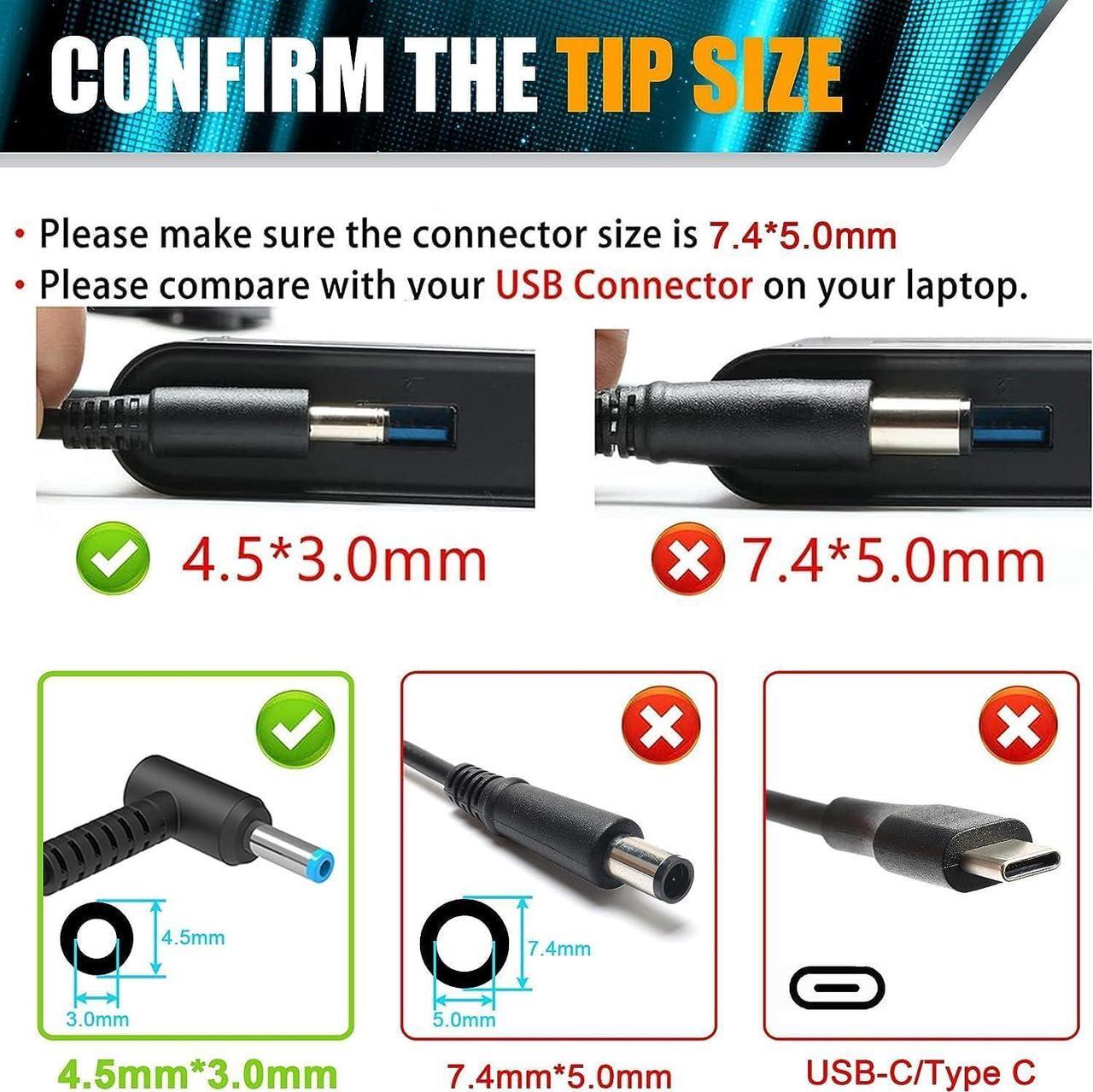 Alt view image 2 of 6 - 200W AC Adapter Laptop Charger Compatible with HP OMEN Pavilion Gaming 15 17 Envy 15 2020 TPN-DA10 L00818-850 TPN-LA21 L73385-001 ADP-200HB B OMEN 15 15t 17 17t Power Supply Cord