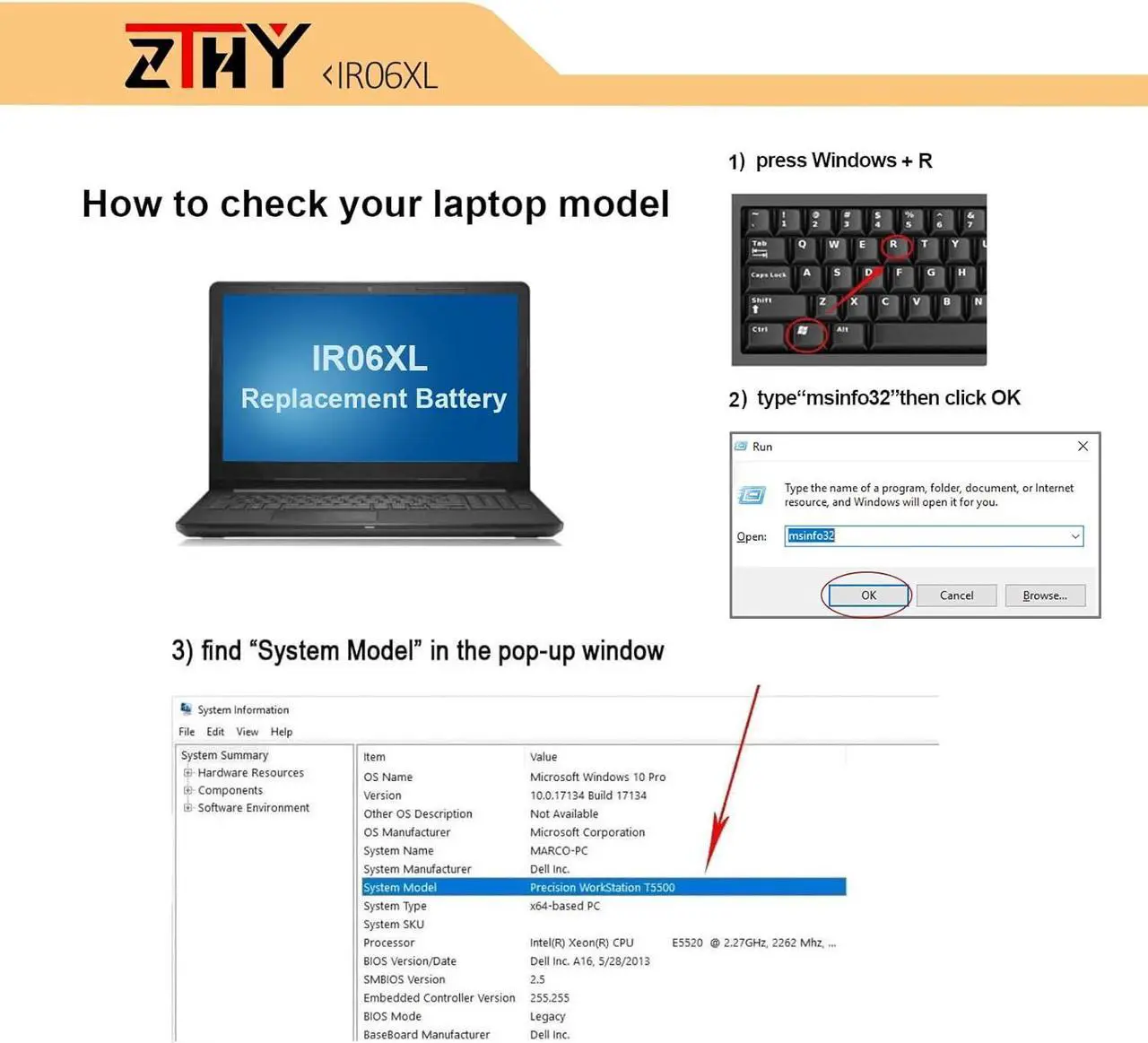 Alt view image 2 of 7 - ZTHY IR06XL Laptop Battery Replacement for HP ZBook Power G7 1J31AEA 1J3Q8EA 1J3X7EA 1J3Y1EA 1J3Y2EA 2C9P1EA 2H6Y0UT Mobile Workstation Series IR06083XL M02029-005 TPN-DB0C M01523-2C2 11.58V 83Wh