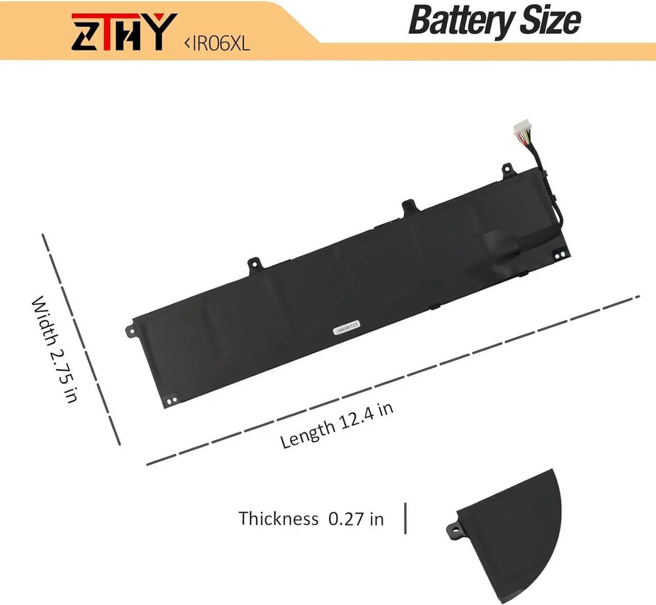 Alt view image 7 of 7 - ZTHY IR06XL Laptop Battery Replacement for HP ZBook Power G7 1J31AEA 1J3Q8EA 1J3X7EA 1J3Y1EA 1J3Y2EA 2C9P1EA 2H6Y0UT Mobile Workstation Series IR06083XL M02029-005 TPN-DB0C M01523-2C2 11.58V 83Wh