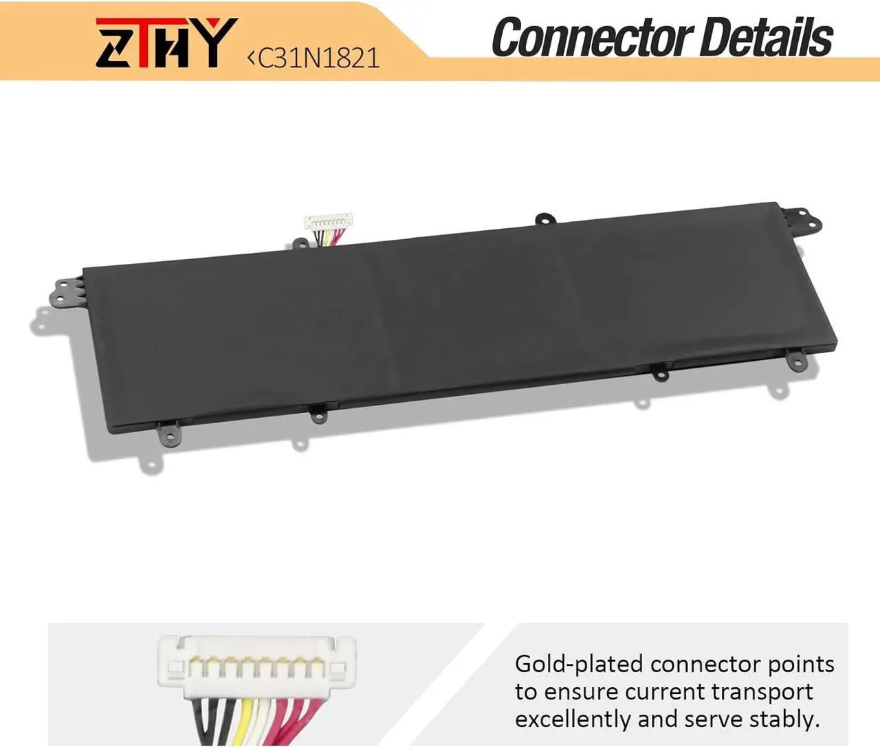 Alt view image 5 of 7 - ZTHY C31N1821 Laptop Battery Replacement for ASUS ZenBook S13 UX392 UX392FA UX392FN UX392FN-XS71 UX392FN-AB003T UX392FN-SP8509T UX392FN-AB006R UX392FN-8565 UX392FN-XS77 0B200-03210100 11.55V 50Wh