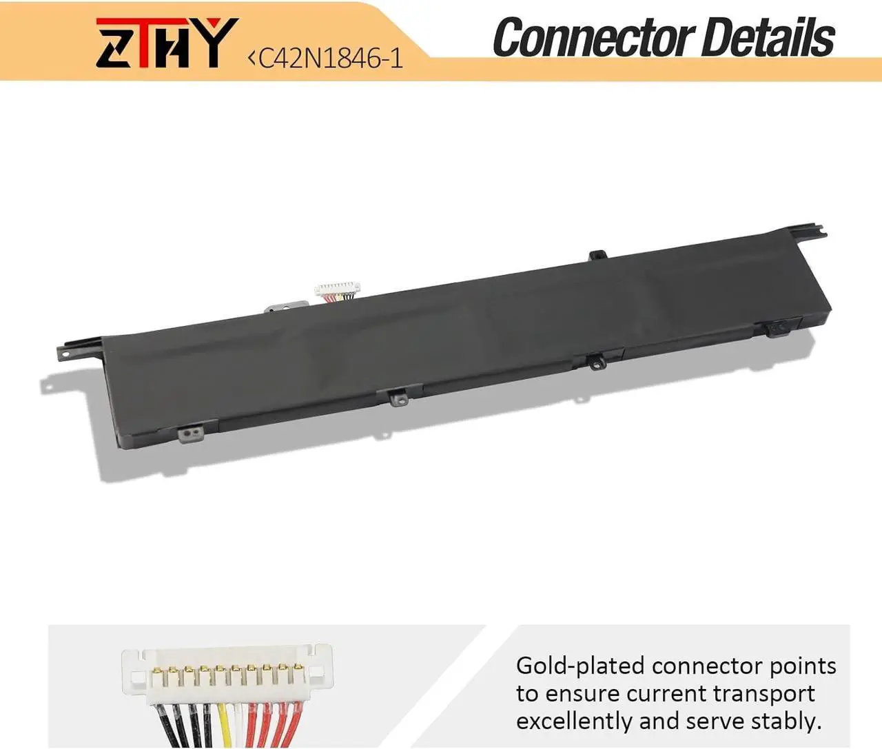 Alt view image 5 of 7 - ZTHY C42N1846 C42N1846-1 Laptop Battery Replacement for Asus ZenBook Pro Duo UX581 UX581G UX581GV UX581LV UX581GV-XB94T UX581GV-H2003T BP9901U UX581LV-BP1911U UX581LV-H2014R UX581LV-H2002R 62Wh 15.4V