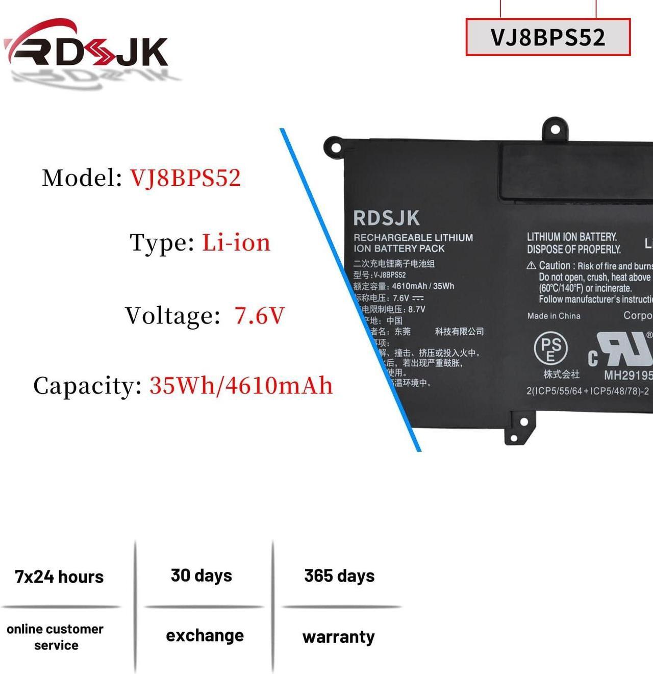 Alt view image 2 of 7 - VJ8BPS52 V-J8BPS52 Laptop Battery for Sony VAIO S11 S13 S14 SX12 SX14 VJPG11C11N VJS132C11W VJS132C11N VJS132C11L VJS132C11T VJS141C11L VJS112C VJS131C VJS132C VJS141C NP13V1AV012P Series 7.6V 35Wh