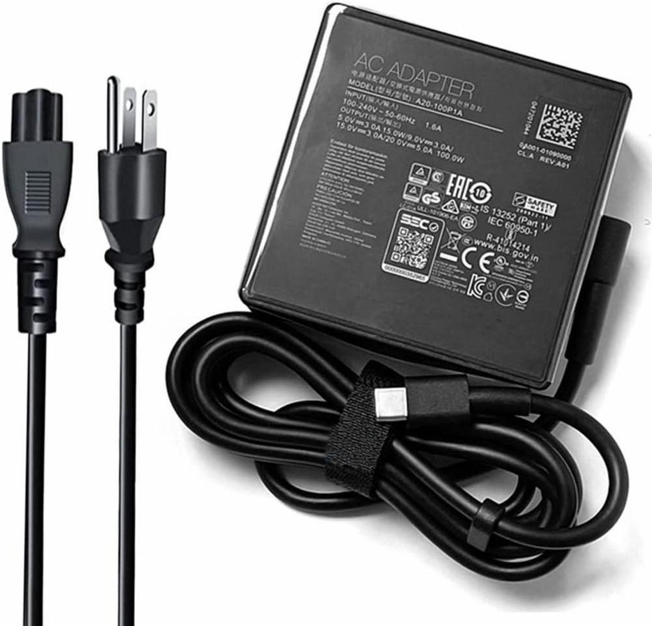 Main image of 100W A20-100P1A USB C Laptop Charger for Asus ROG Flow X13 Z13 GV301 GZ301 G533QM GA401QM GA503QM GX703HS ZenBook 14X 14 UX425QA UM425QA UM5401QA GV301QH-XS98B C424MA C425TA AC Adapter Power Supply