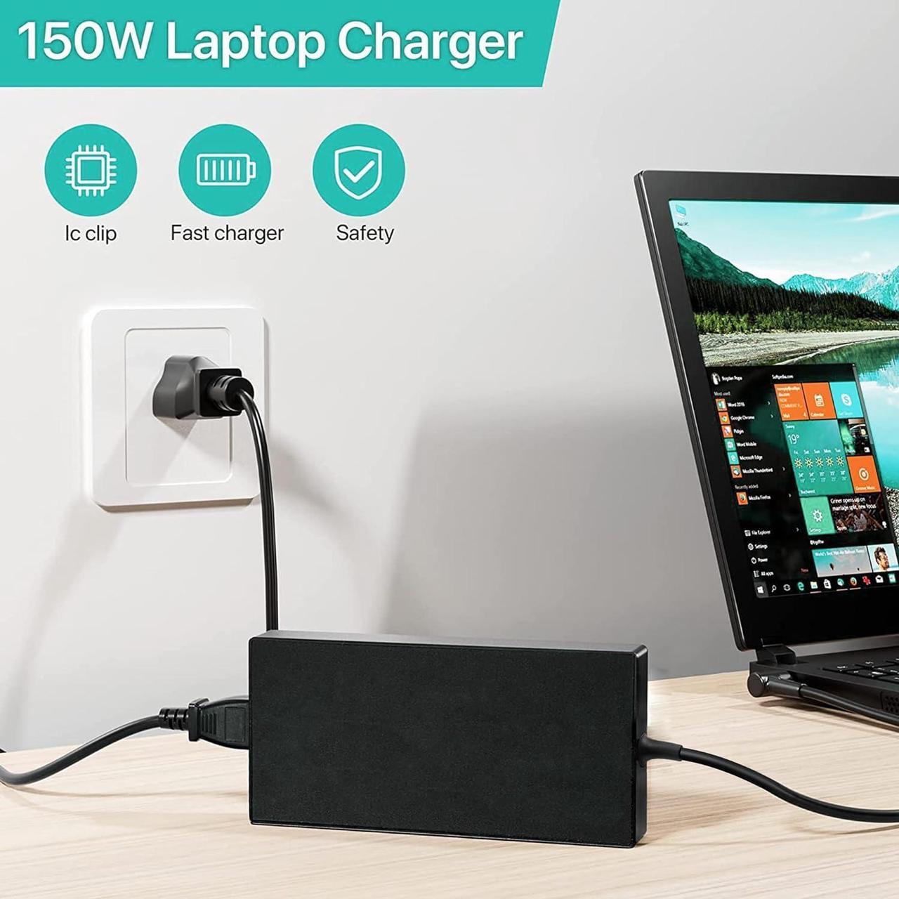 Alt view image 2 of 6 - J-ZMQER 150W 20V 7.5A AC Adapter Charger Compatible with ASUS G512 G513 G531 G713 G731 6.0 * 3.7mm Tip