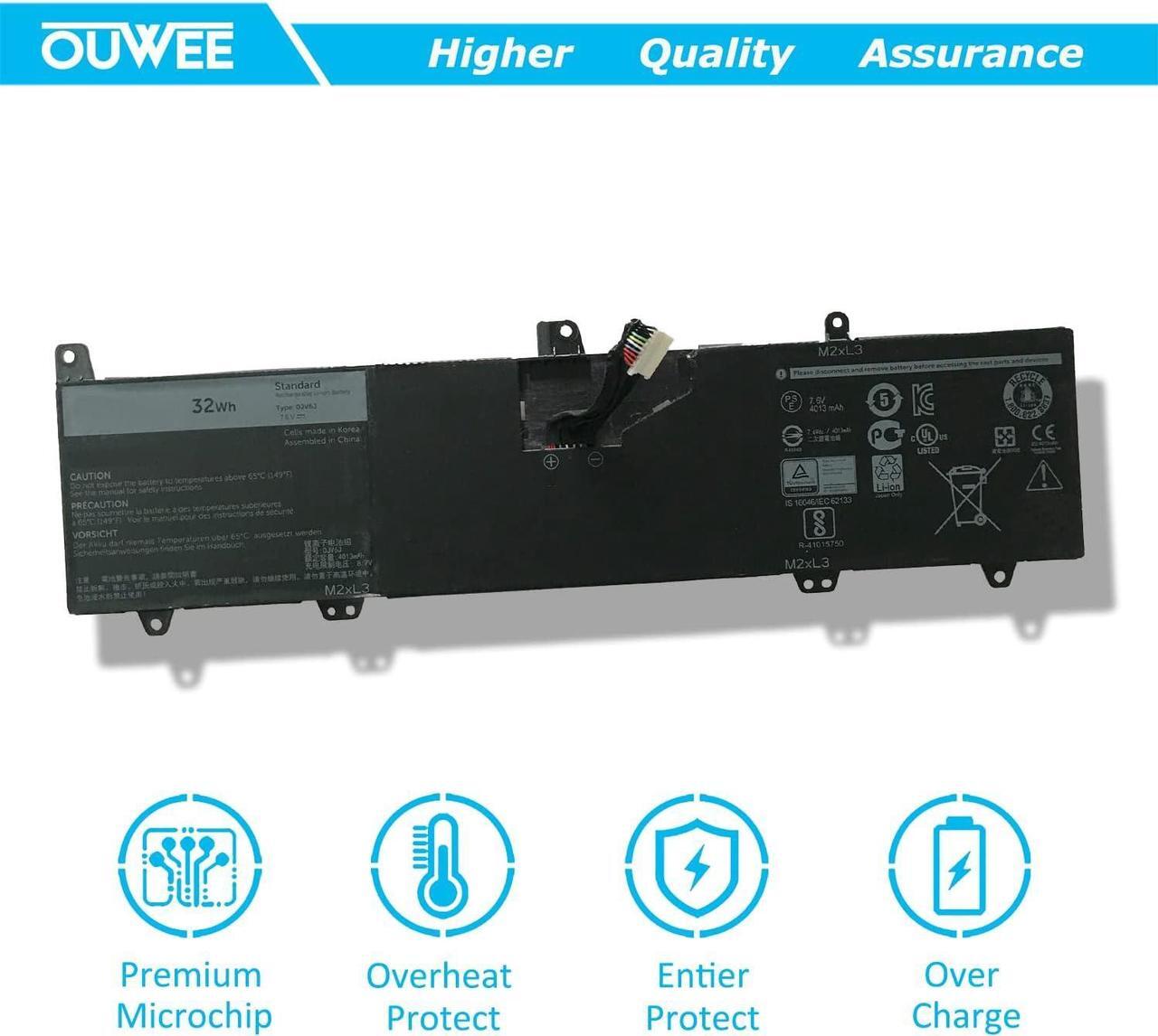 Alt view image 5 of 7 - OUWEE 0JV6J Laptop Battery Compatible with Dell Inspiron 3179 3180 3162 3164 3168 Series Notebook 8NWF3 PGYK5 OJV6J 7.6V 32Wh 4013mAh 2-Cell