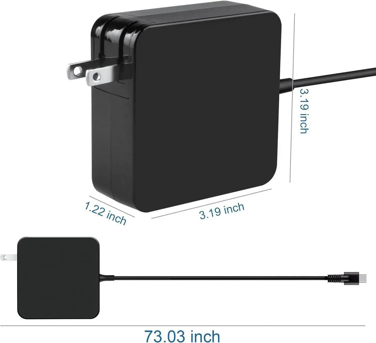Alt view image 3 of 5 - J-ZMQER 90W AC Adapter Cord Cable Charger Compatible with HP Pro Tablet 608 G1 90 Watt Power Supply