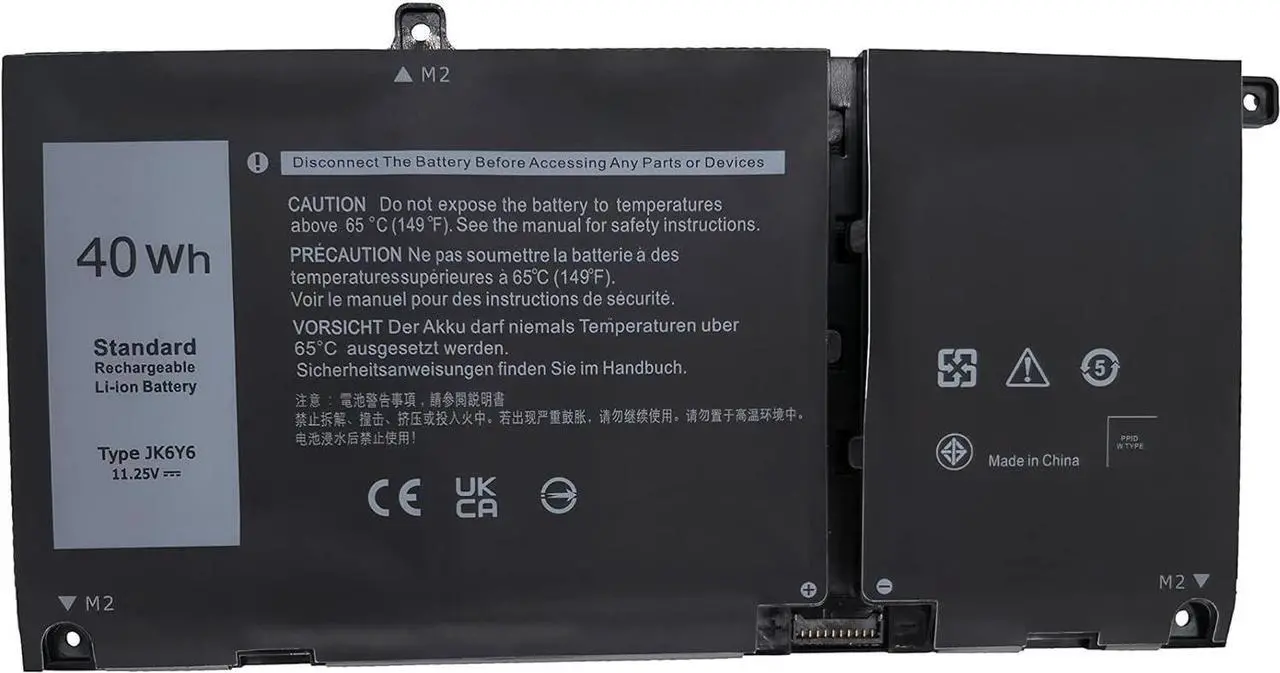 Main image of Fully JK6Y6 Replacement Battery Compatible with Dell Latitude 3410 3510 Vostro 5300 5401 5501 Inspiron 5300 5401 5402 5408 5409 5508 5400 5406 7405 7300 7500 2-in-1 Silver Series H5CKD 0C5KG6 0CF5RH