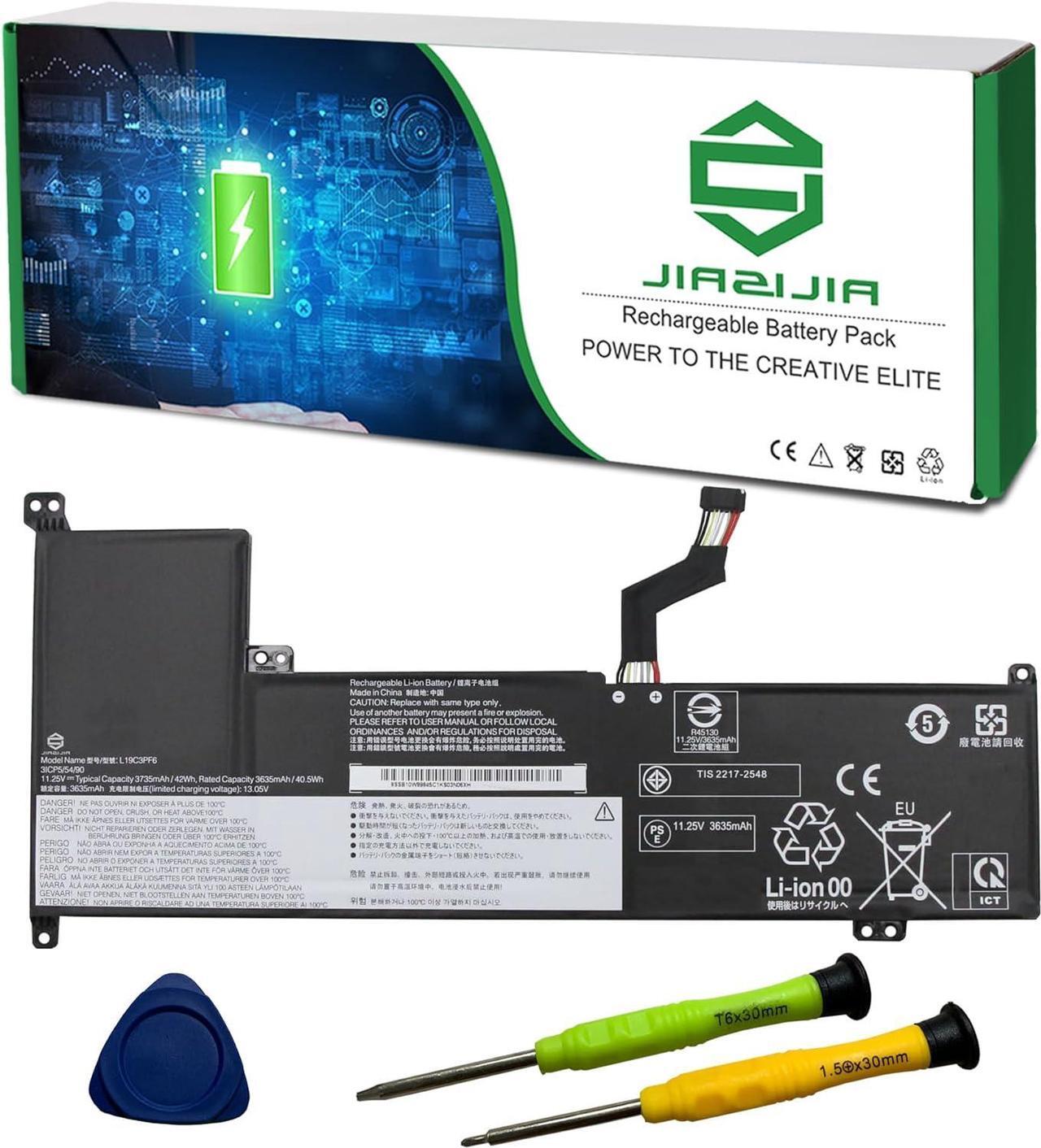 Main image of JIAZIJIA L19C3PF6 SB10W89845 5B10W89838 Laptop Battery Replacement for Lenovo IdeaPad 3-17ADA05 3-17ARE05 3-17IIL05 3-17IML05 V17-IIL Series L19L4PF2 SB10W89847 L19D4PF2 L19L3PF4 11.25V 42Wh