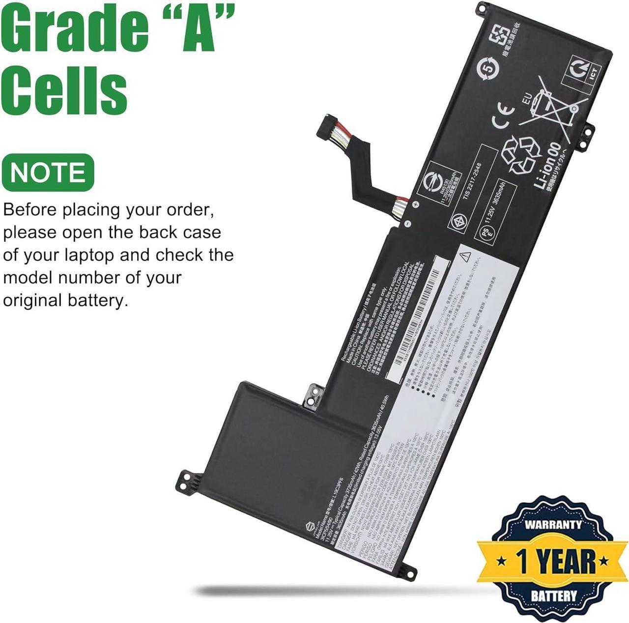 Alt view image 3 of 5 - JIAZIJIA L19C3PF6 SB10W89845 5B10W89838 Laptop Battery Replacement for Lenovo IdeaPad 3-17ADA05 3-17ARE05 3-17IIL05 3-17IML05 V17-IIL Series L19L4PF2 SB10W89847 L19D4PF2 L19L3PF4 11.25V 42Wh
