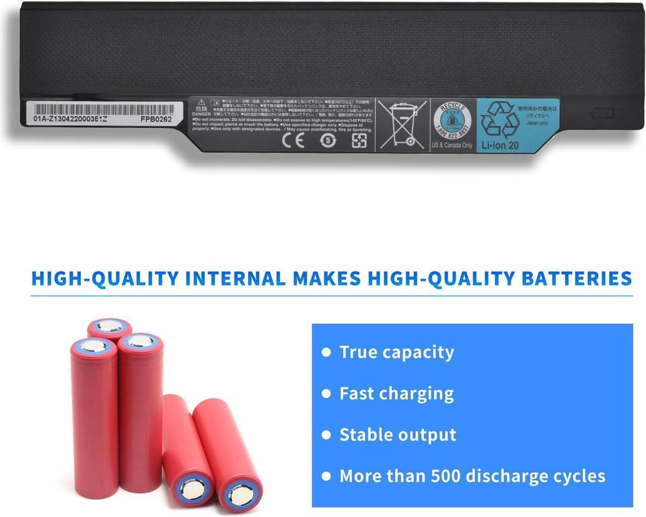 Alt view image 6 of 7 - HXPK FPCBP325 Laptop Battery for for FUJITSU Celsius H720 H730 H760 Lifebook E752 S752 P772 S781 S782 S792 SH772 SH792 SH761 SH771 FMVNBP146 FMVNBP177 FMVNBP178 FMVNBP210 FMVNBP242 FPCBP145 FPCBP146