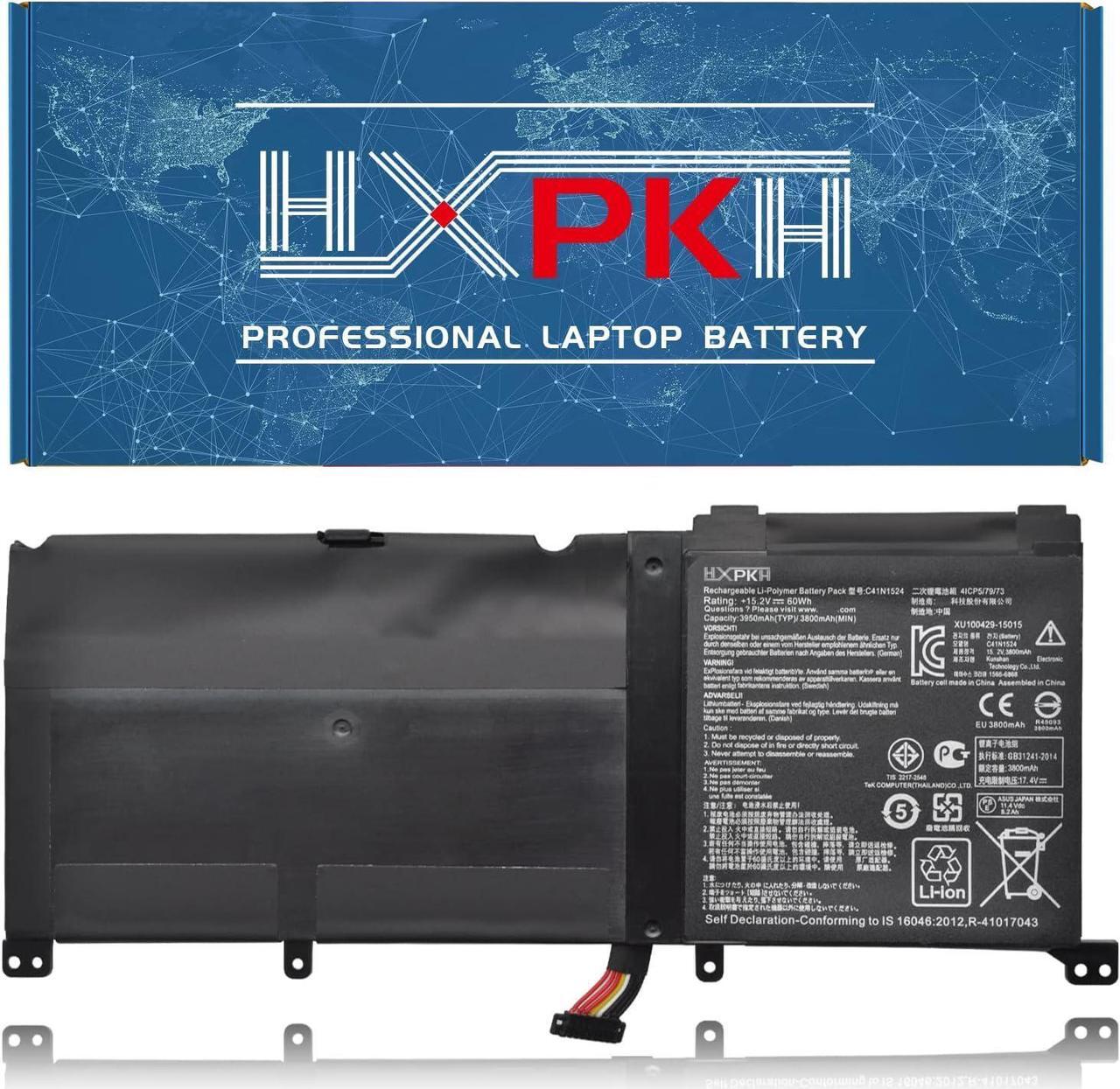 Main image of HXPKH C41N1524 Laptop Battery for ASUS ZenBook G60V N501JW-1A N501JW-1B N501JW-2A N501JW-2B N501VW N501VW-2B UX501JW UX501VW UX501VW-FY103T for ROG G501VW G501VW-BSI7N25 Series 0B200-01250200 C41PMC5