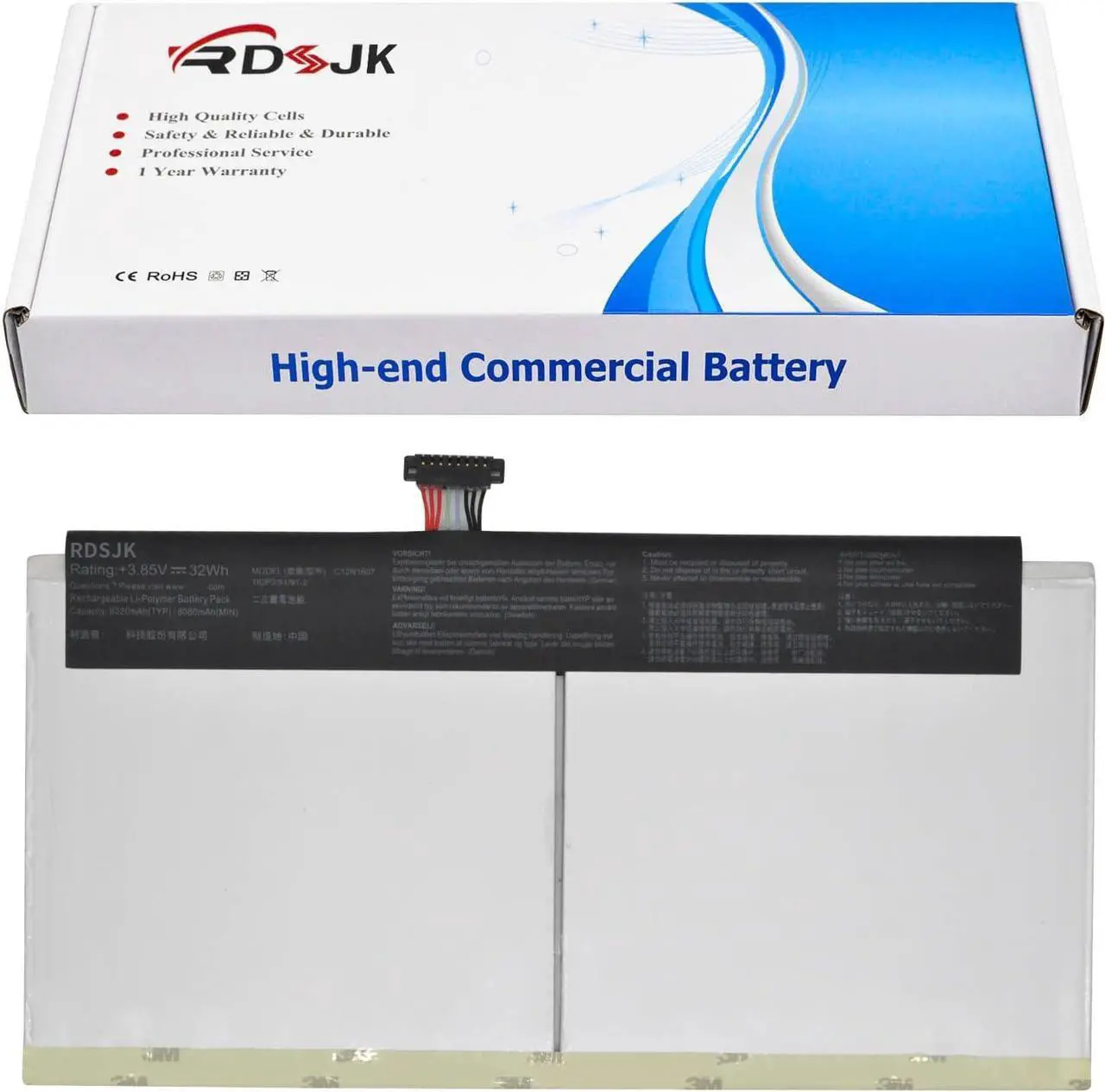 Main image of C12N1607 Laptop Battery for Asus Transformer Mini T102H T102HA T103HA T102HA-GR T102HA-GR012T T102HA-GR014T GR016T Series T103HAF-GR021T Tablet 0B200-02230000 0B200-02230100 1ICP3/91/91-2 3.85V 32Wh