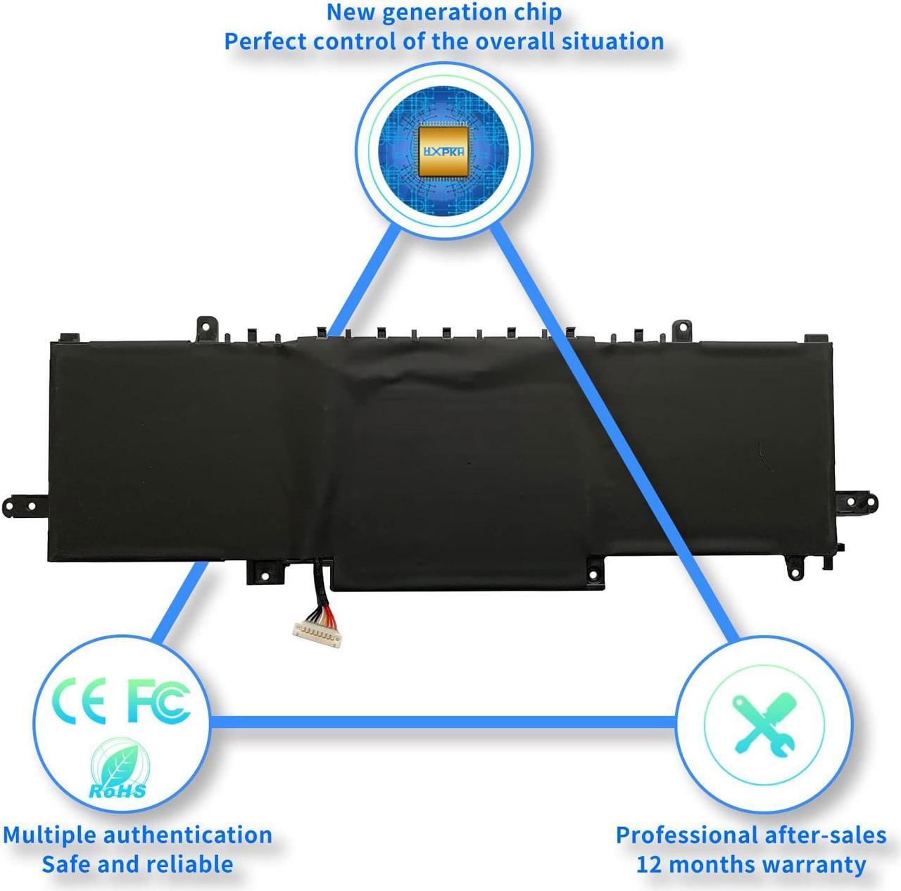 Alt view image 4 of 7 - HXPKH C31N1841 Laptop Battery for ASUS ZenBook UX333FAC UX334FA UX334FL UX433FL UX433FLC UM433DA UM433IQ UM434DA UM434IQ UX434DA UX434F UX434FA UX434FL UX434FAC UX434FAW UX434IQ Q427FL Series 50Wh