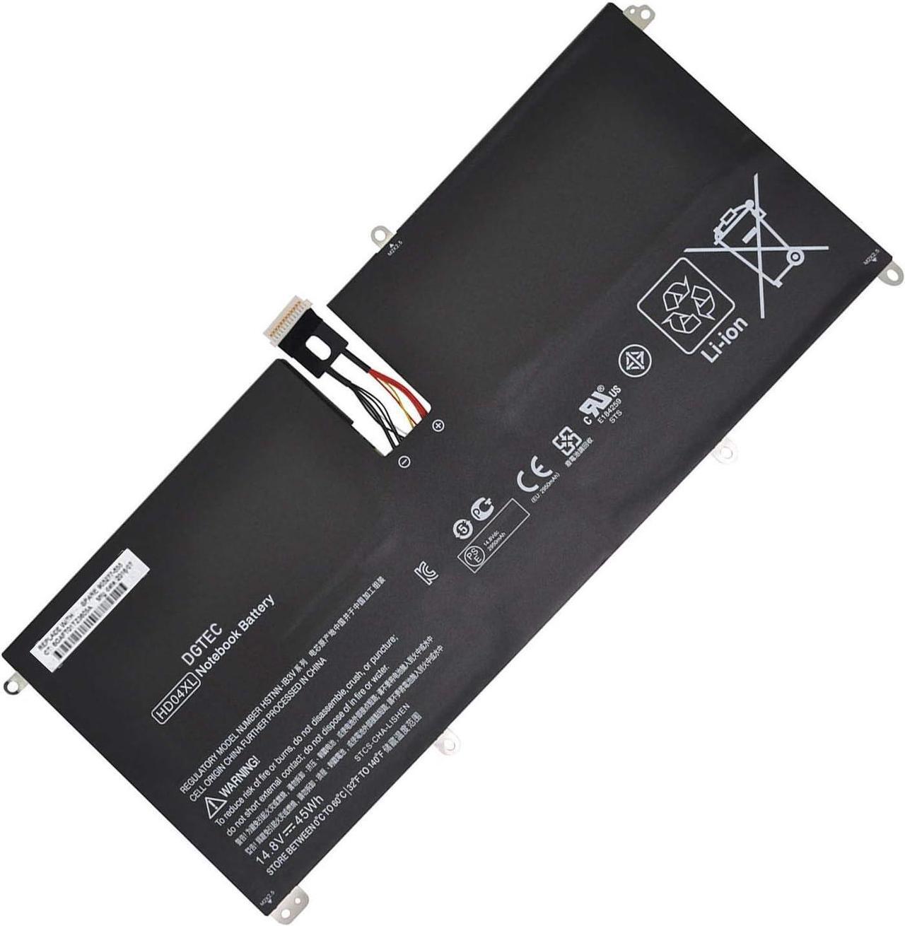Alt view image 2 of 3 - DGTEC New HD04XL Laptop Battery Replacement for Hp Envy Spectre XT 13-2000eg XT 13-2021tu XT 13-2120tu TPN-C104 HSTNN-IB3V 685989-001 685866-1b1 685866-1b (14.8V 45Wh)