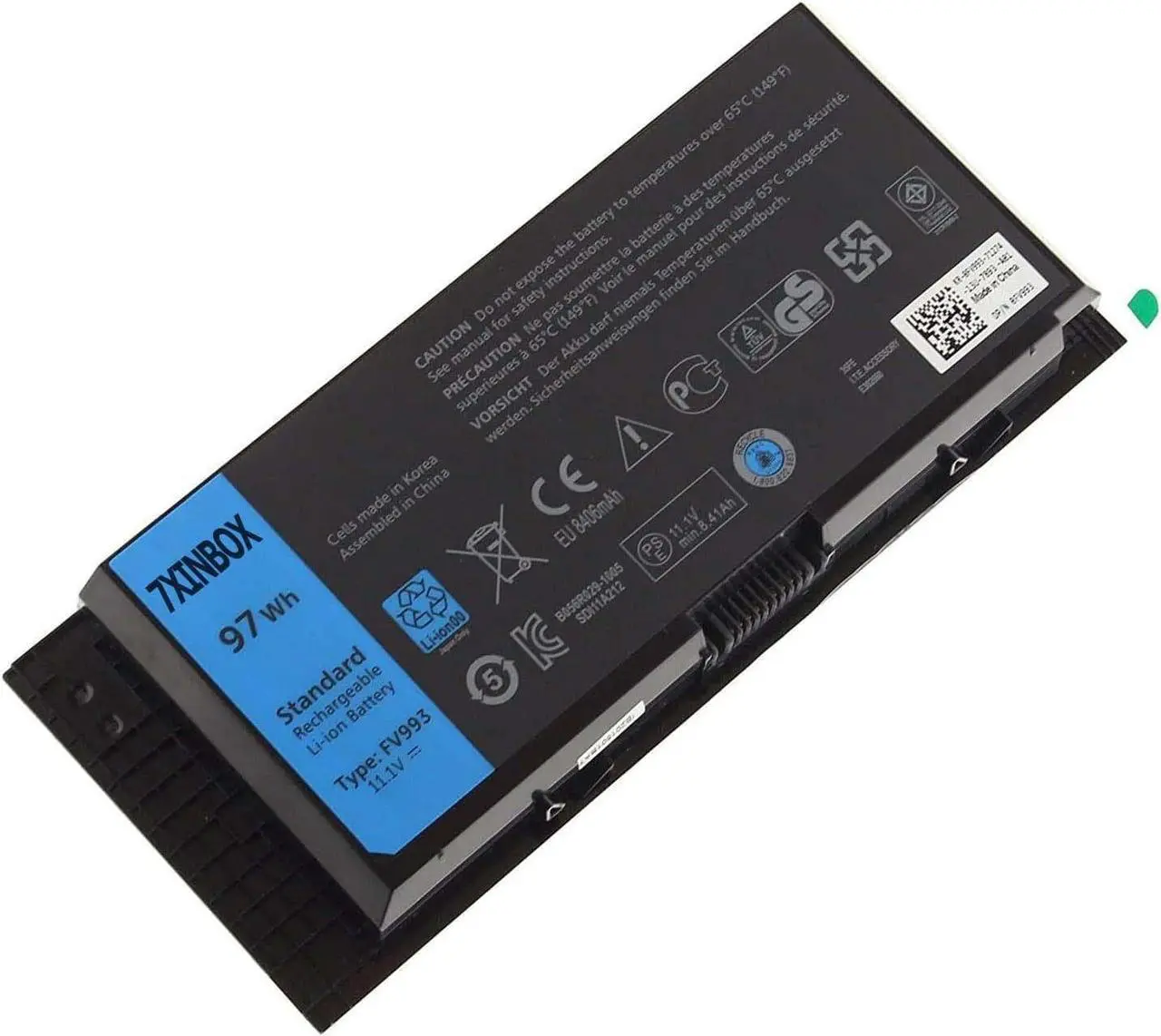Alt view image 2 of 3 - 7XINbox 11.1V 97WH 9 Cells FV993 FJJ4W PG6RC R7PND OTN1K5 Replacement Laptop Battery for Dell Precision M4600 M4700 M4800 M6600 M6700 M6800