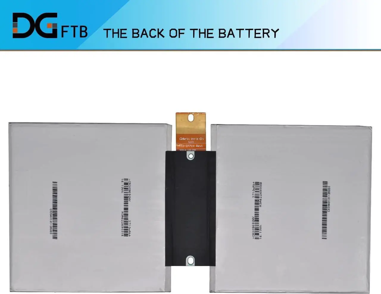 Alt view image 3 of 7 - DGTECH G3HTA003H G3HTA004H G3HTA007H Replacement Laptop Battery for Microsoft Surface 3 1645 3.78V 27.5Wh 7270mAh