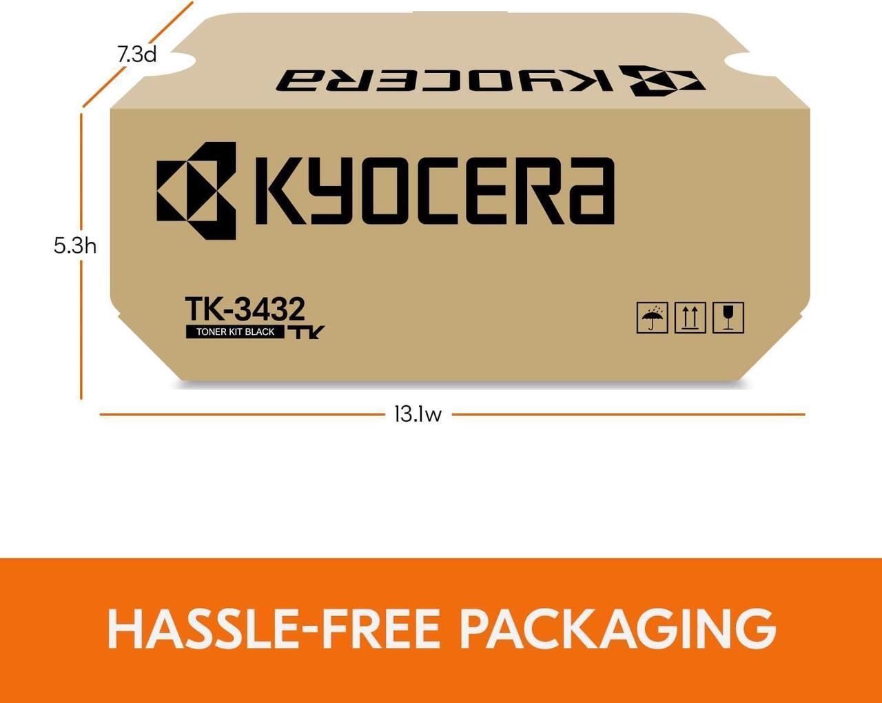 Alt view image 3 of 6 - KYOCERA Genuine TK-3432 Black Toner Cartridge for ECOSYS PA5500x (1T0C0W0US0)
