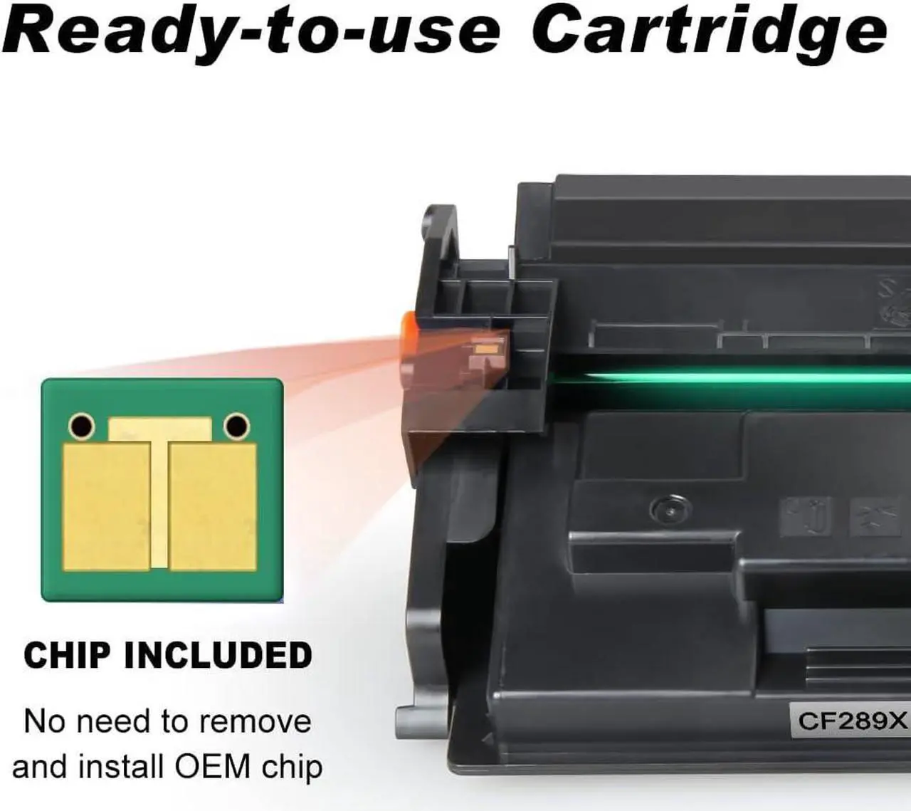 Alt view image 2 of 6 - v4ink New Compatible 89X Toner Cartridge (with Chip) Replacement  89X 89A CF289X Black Toner  Enterprise M507n M507dn M507x M507dng MFP M528dn M528f M528c M528z -1 Pack