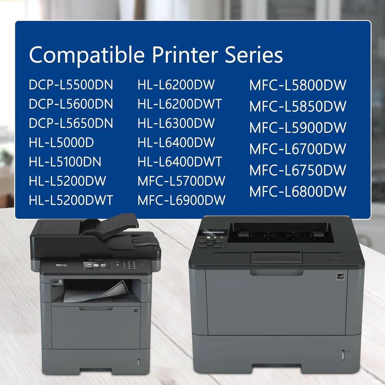 Alt view image 2 of 7 - TN850 High Yield Toner Cartridge Replacement for Brother TN850 TN-850 TN820 TN-820 Work with MFC-L5700DW HL-L5200DW MFC-L5900DW HL-L6200DWT HL-L6200DW MFC-L6800DW DCP-L5500DN Printer (Black, 4-Pack)