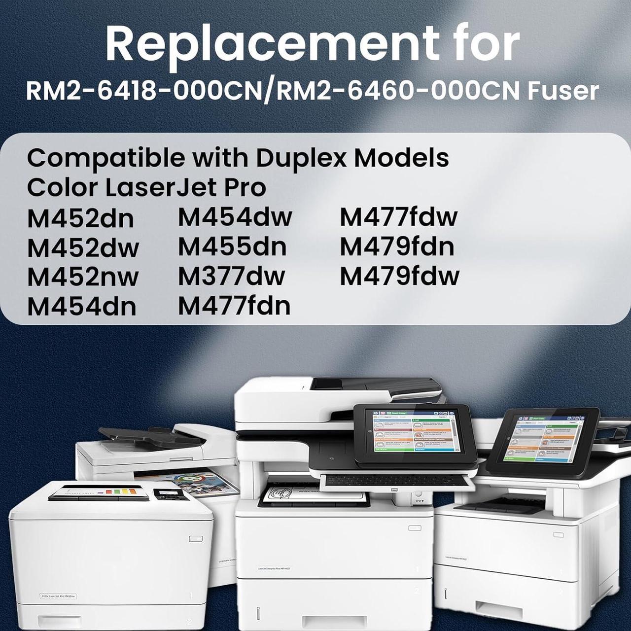 Alt view image 2 of 7 - RM2-6418-000CN/RM2-6460-000CN Fuser Unit, Duplex Models Fuser 6418/6460 for Color Laserjet Pro M452dn, M452dw, M452nw,M377dw,M454dn, M454dw,M477fdn,M477fdw, M479fdn,M479fdw Printers,110V