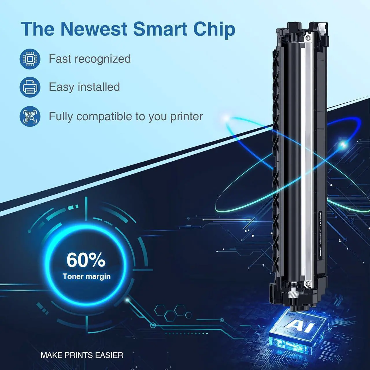 Alt view image 6 of 7 - Ennovor Compatible TN830XL Toner Replacement for Brother TN830XL TN830 XL Toner use with HL-L2460DW HL-L2405W HL-L2480DW HL-L2400D MFC-L2820DW MFC-L2820DW XL DCP-L2640DW Printer (2 Pack Black)