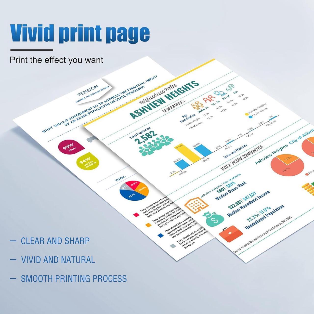 Alt view image 4 of 7 - 414X Toner Cartridge 4-Pack High Yield (with Chip) Replacement   414X W2020X W2021X W2022X W2023X Works with Enterprise M455dn MFP M480f Pro M454dn M454dw Pro MFP M479fdn M479fdw Printer