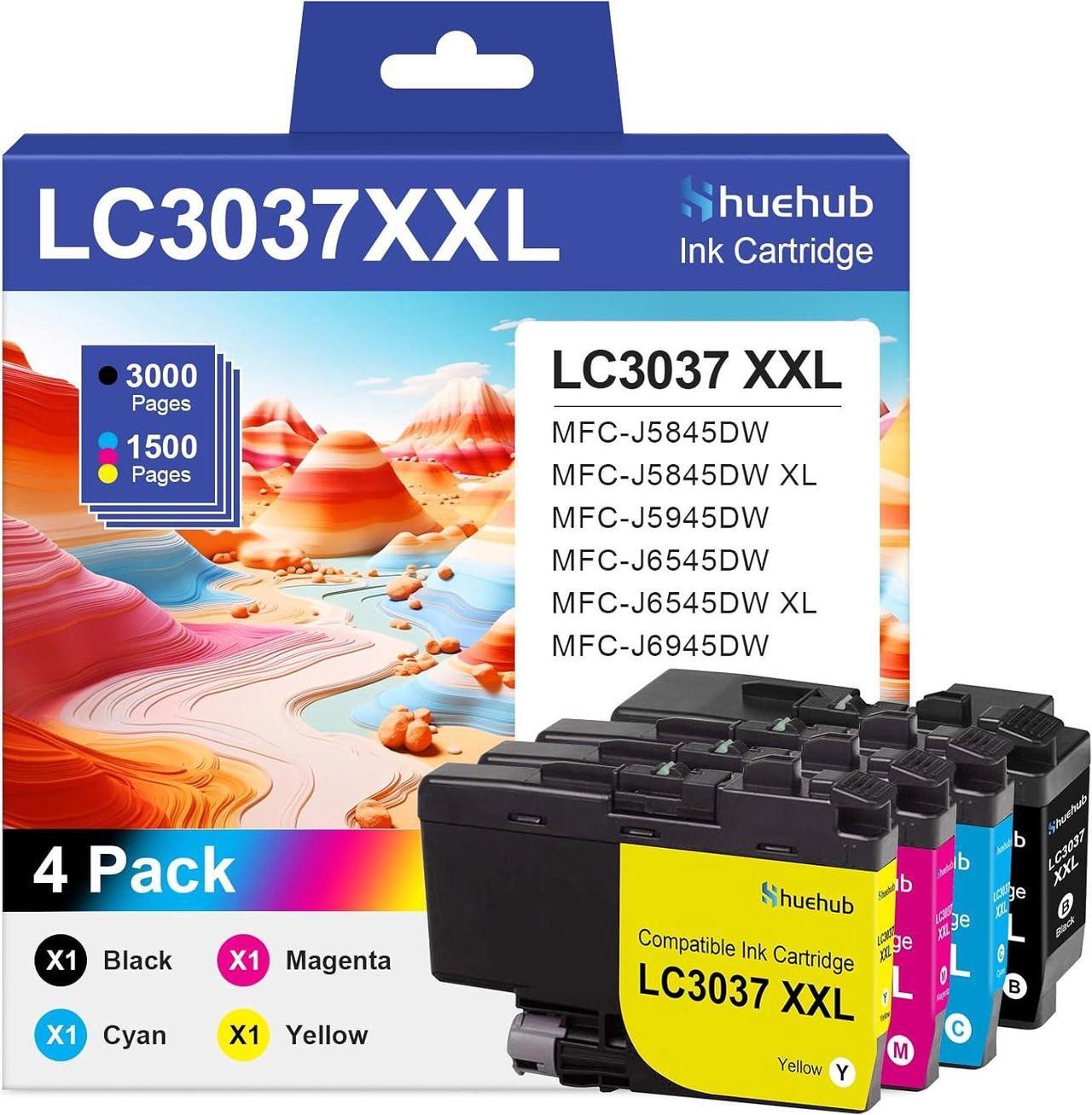 Main image of LC3037 LC3037XXL Super High-Yield Ink Cartridges Replacement for Brother LC3037 XXL LC3037BK LC3037C LC3037M LC3037Y Ink Cartridges for MFC-J5845DW MFC-J5945DW MFC-J6545DW MFC-J6945DW Printer, 4 Pack