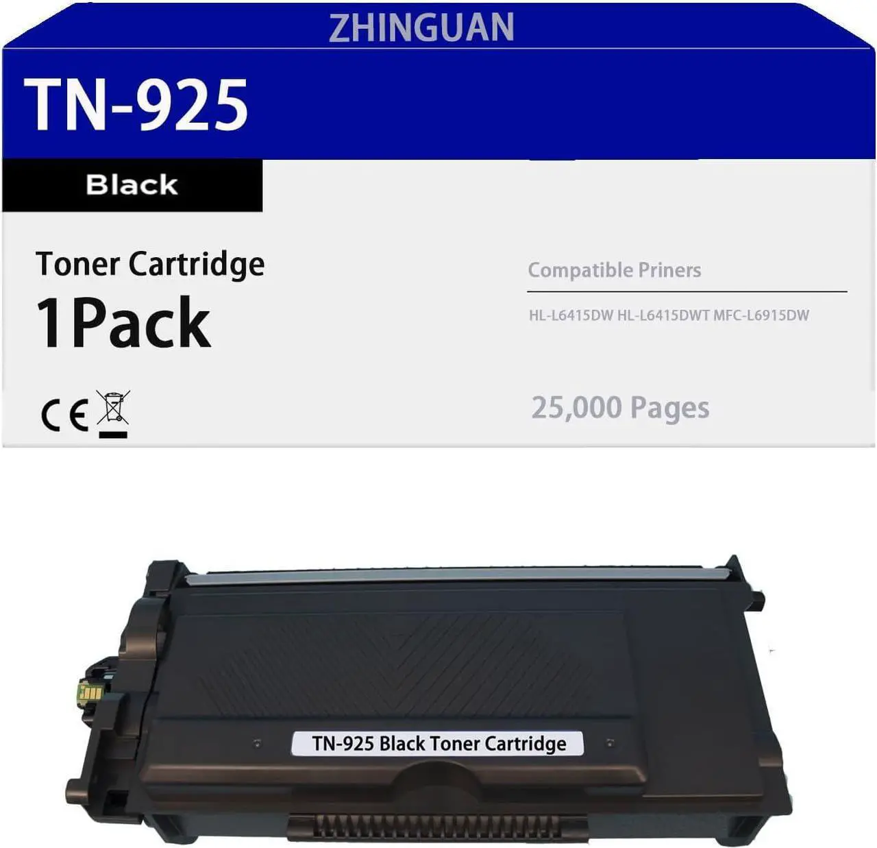 Main image of TN-925 TN925 TN 925 Black Toner Cartridge Works for HL-L6415DW HL-L6415DWT MFC-L6915DW Printers