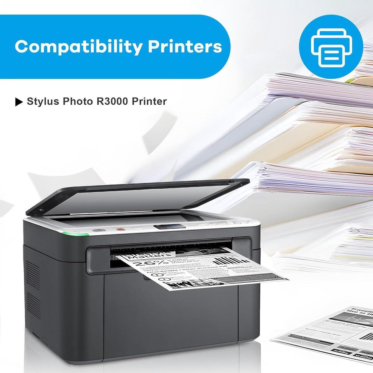 Alt view image 2 of 6 - T157 157 Ink Cartridges Replacement for Epson T157120 T157220 T157320 T157420 T157520 TT157620 T157720 T157820 T157920 Ink for Stylus Photo R3000 Inkjet Printer| 9-Pack