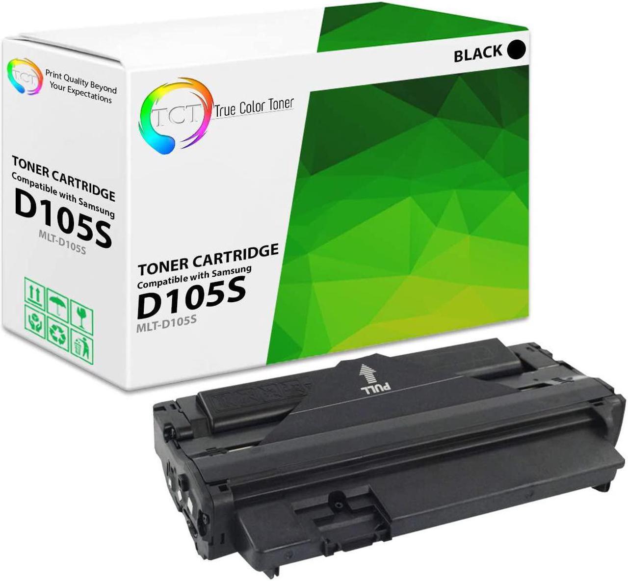 TCT Premium Compatible Toner Cartridge Replacement for Samsung MLT-D105S Black Works with Samsung ML-1910 1911 1915 2525 2545 2525W 2526 Printers (1,500 Pages)