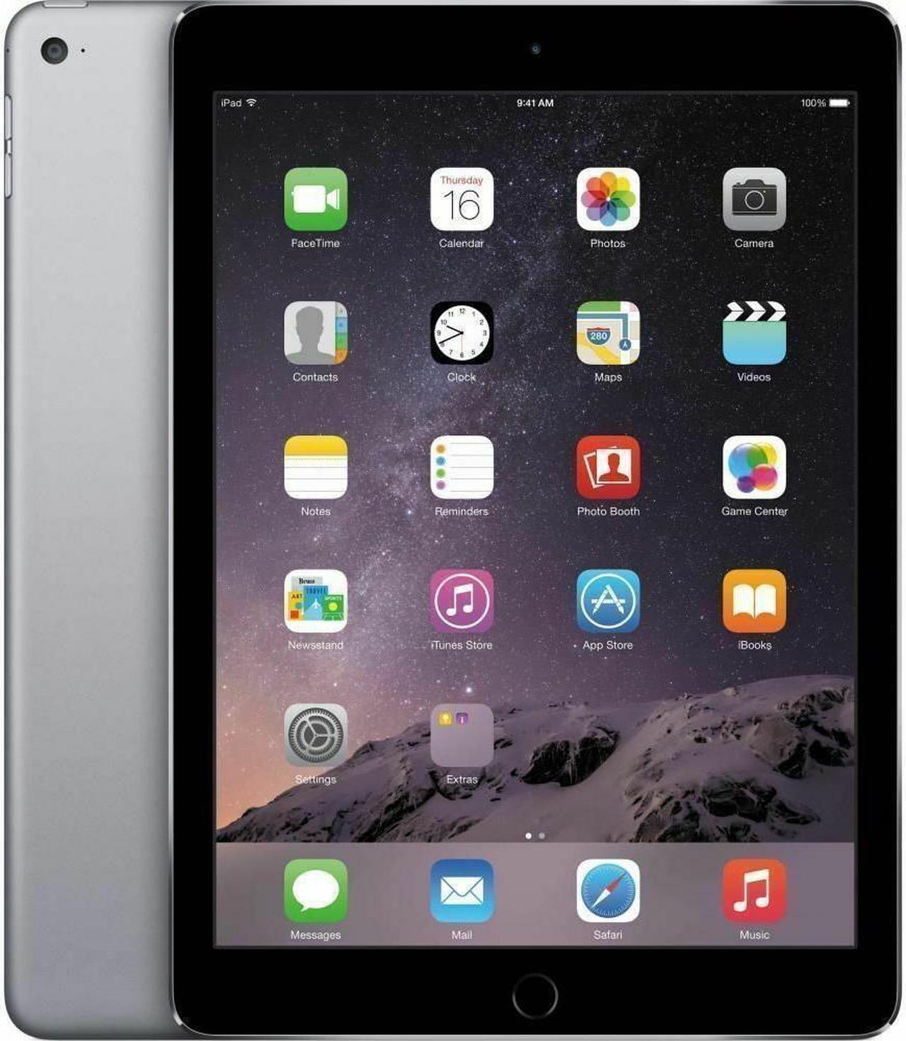 Alt view image 3 of 4 - Apple iPad Air 2 Space Gray 128GB Wi-Fi + Cellular - Grade A