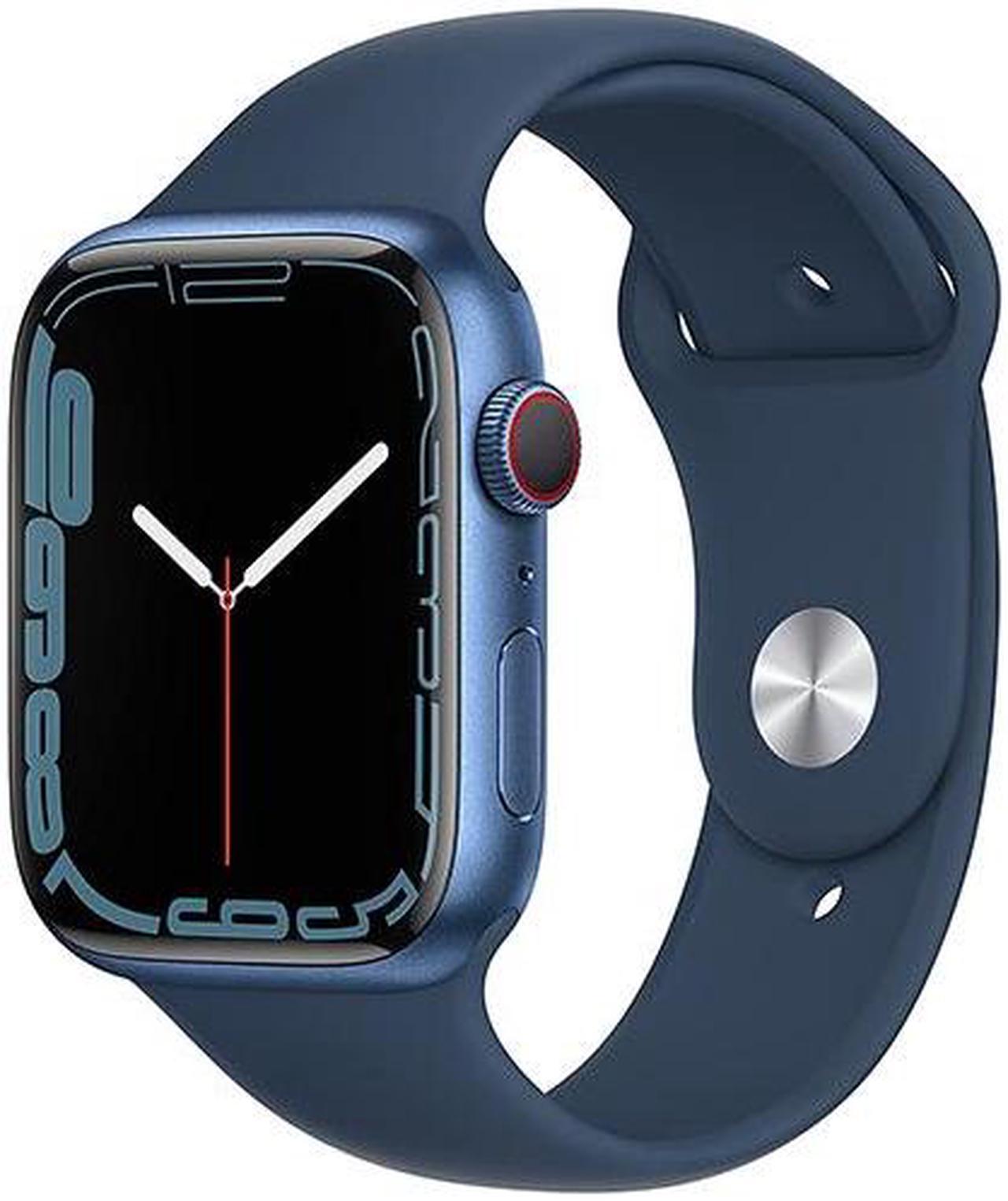 Main image of Apple Watch Series 7 41mm GPS + Cellular Unlocked - Blue Aluminum Case - Blue Sport Band (2021) - Excellent Condition