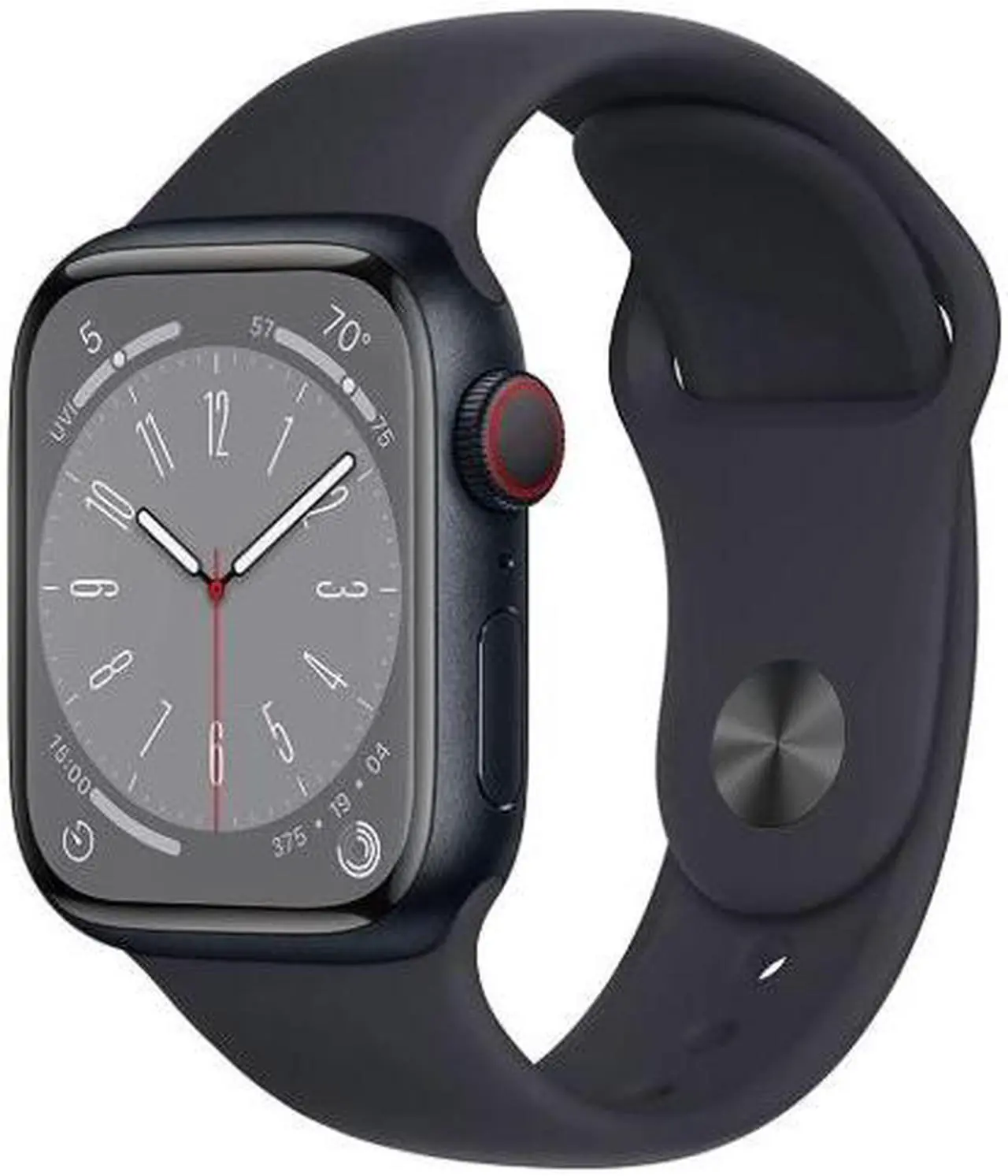 Main image of Apple Watch Series 8 41mm GPS + Cellular Unlocked - Midnight Aluminum Case - Midnight Sport Band (2022) - Good Condition