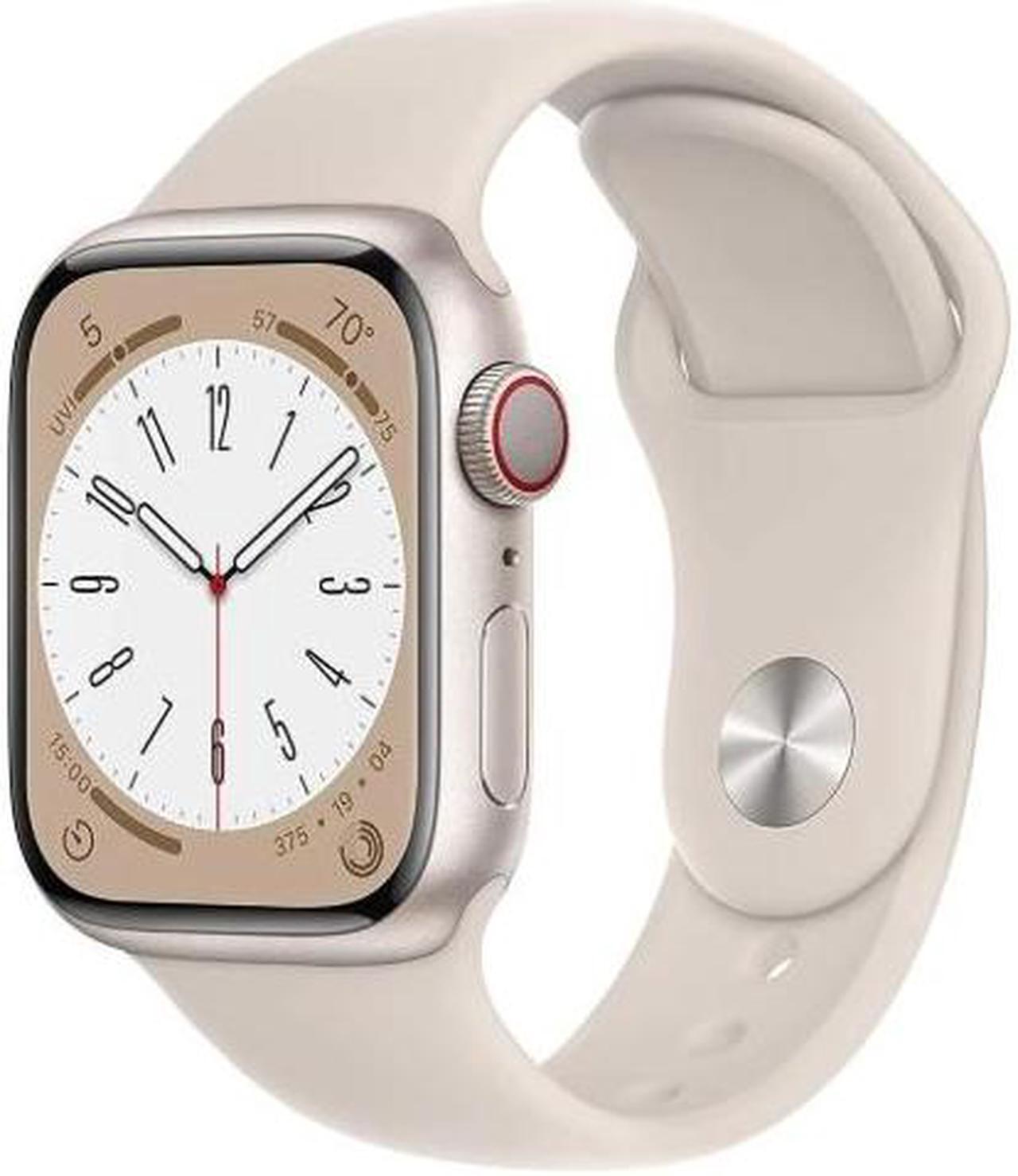 Main image of Apple Watch Series 8 41mm GPS - Starlight Aluminum Case - Starlight Sport Band (2022) - Good Condition