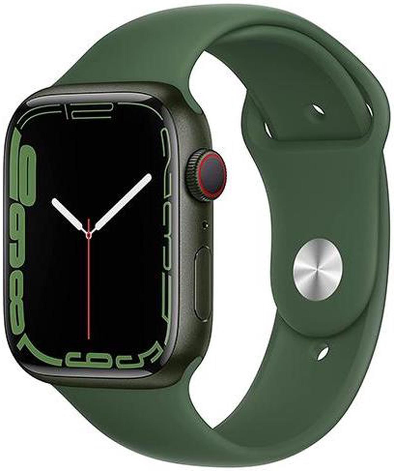 Main image of Apple Watch Series 7 41mm GPS + Cellular Unlocked - Green Aluminum Case - Green Sport Band (2021) - Excellent Condition